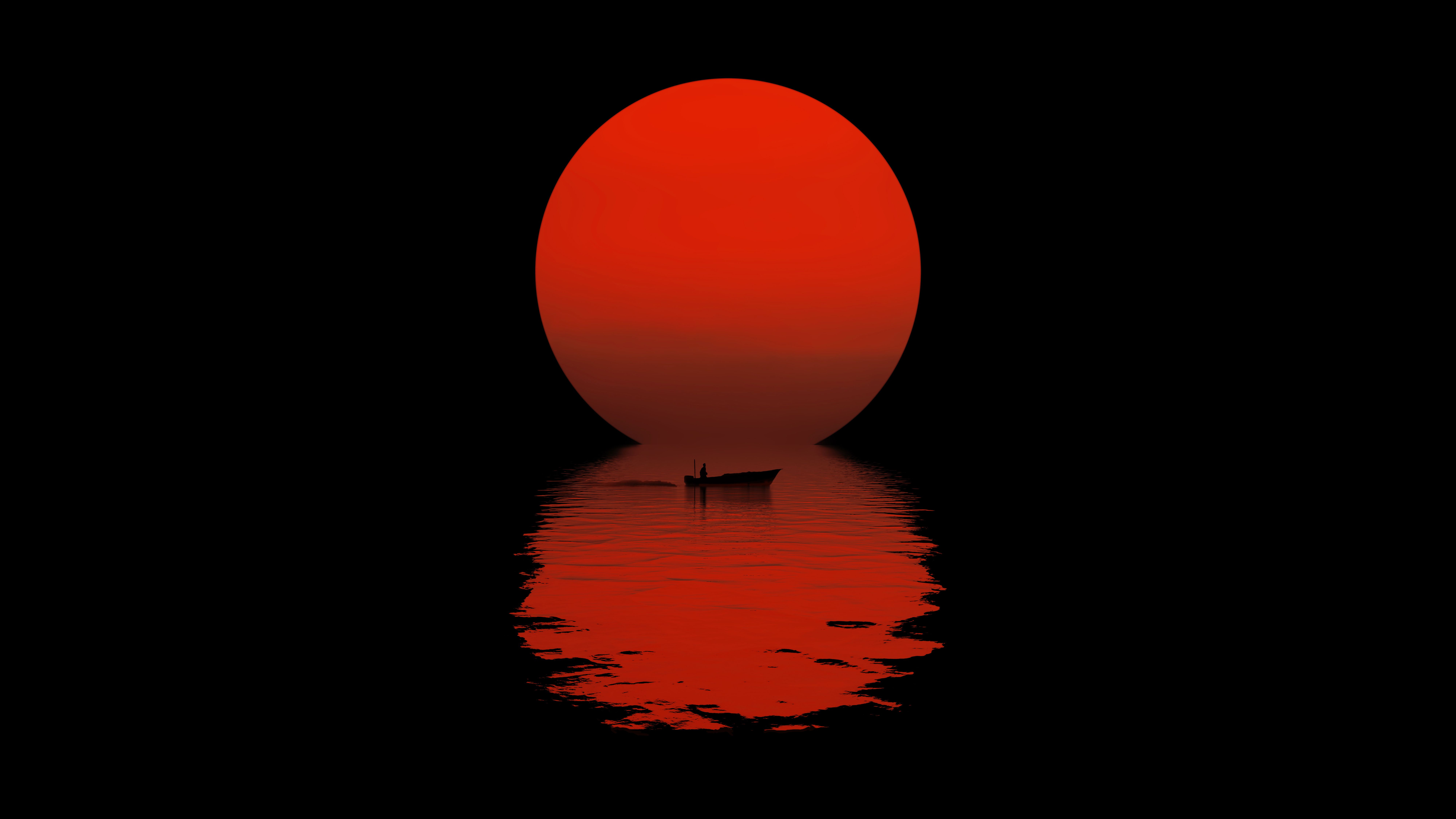 8000x4500 Sunset S Echo Nighttime Serenity On The Water Dark Oled Wallpaper, HD Artist Wallpaper, 4k Wallpaper, Image, Background, Photos and Picture