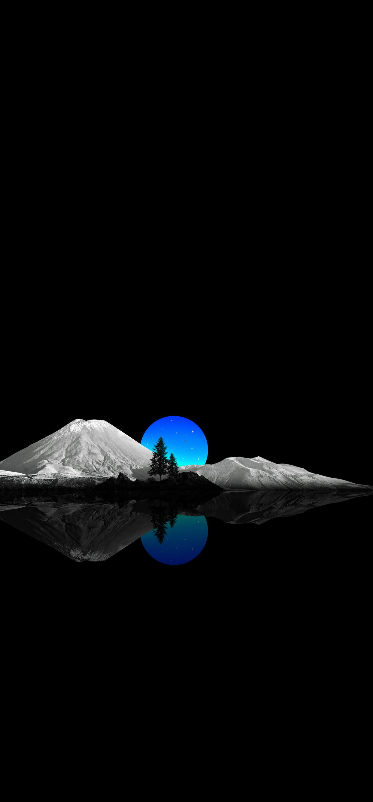 1242x2668 Mountains And Blue Sunset Oled 4k iPhone XS MAX , HD 4k Wallpaper , Image, Background, Photos and Picture