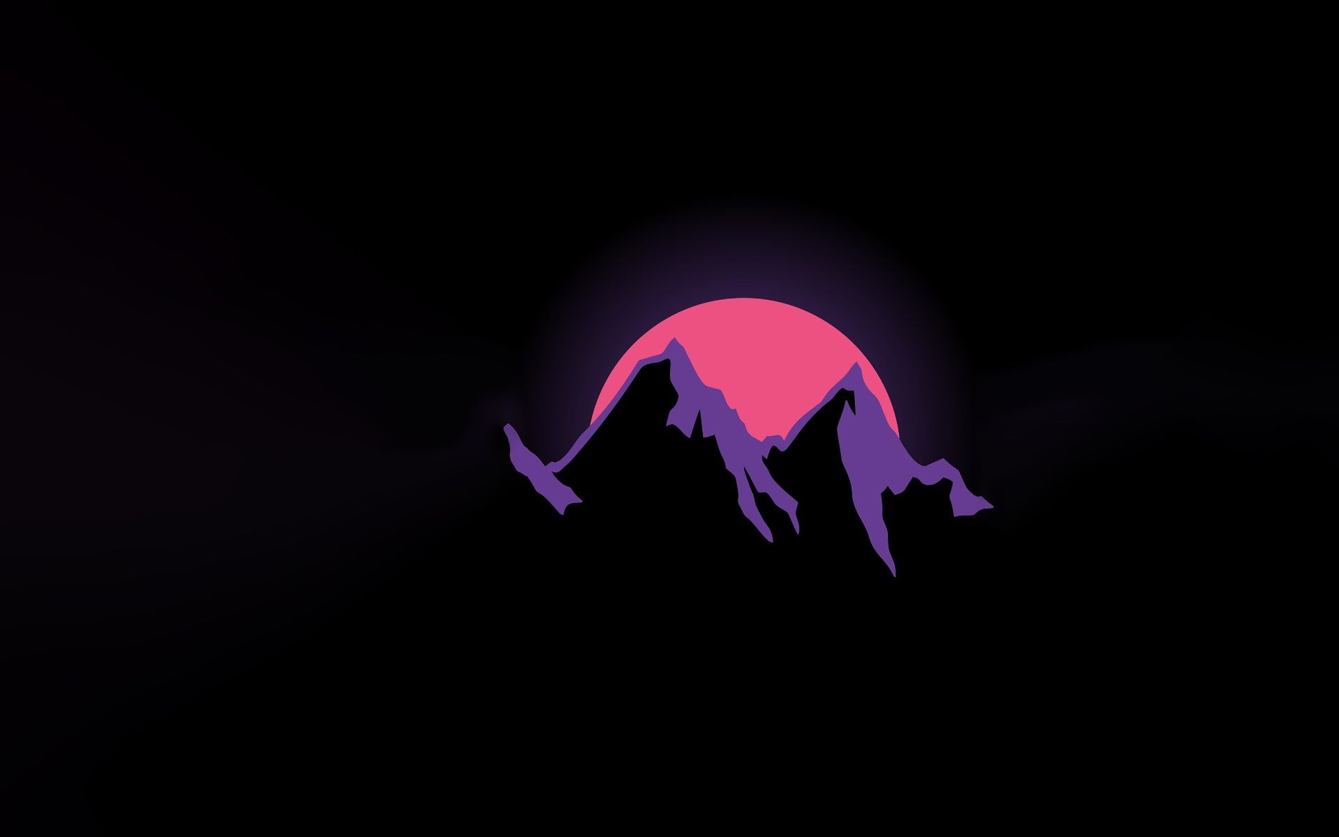 1920x1200 Wallpaper the sun, sunset, minimalism, black background, sunset, sun, black background, Minimalism for mobile and desktop, section минимализм, resolution 1920x1200
