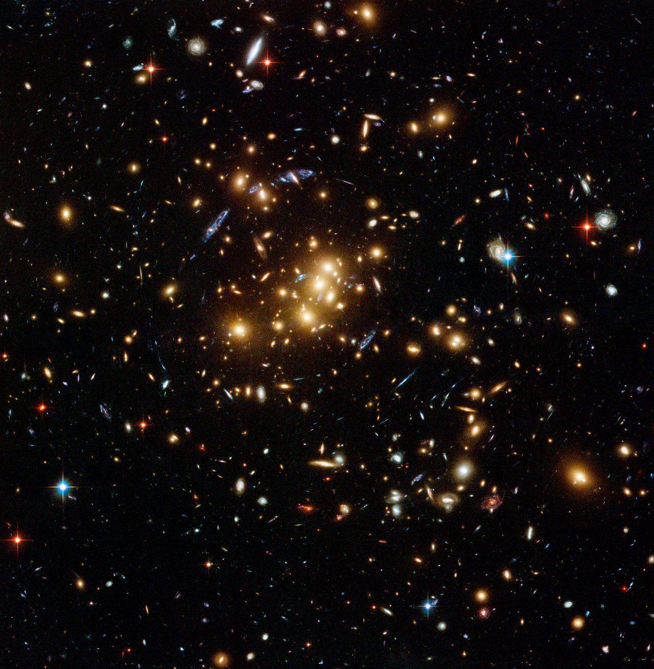 1280x1310 Hubble Finds Dark Matter Ring In Galaxy Cluster