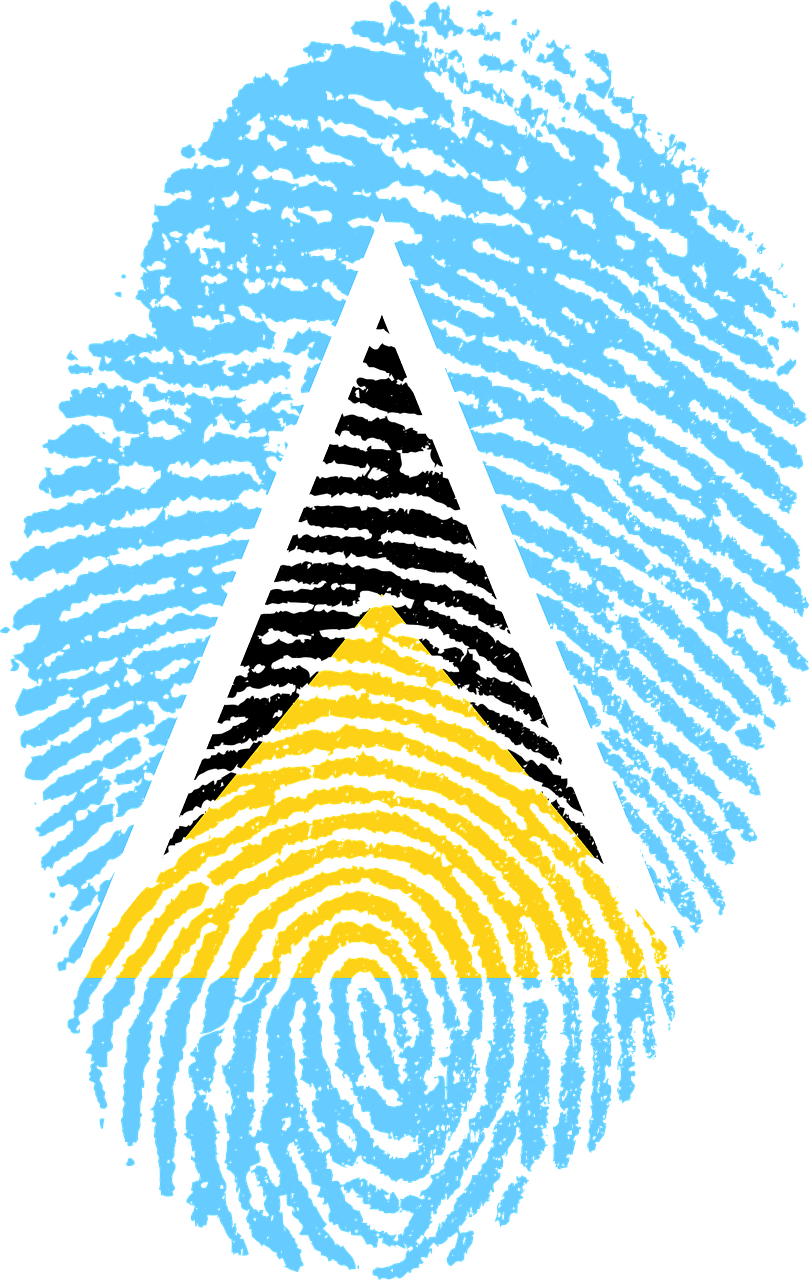 809x1280 Download Saint Lucia Flag Fingerprint. Royalty Free Stock Illustration Image