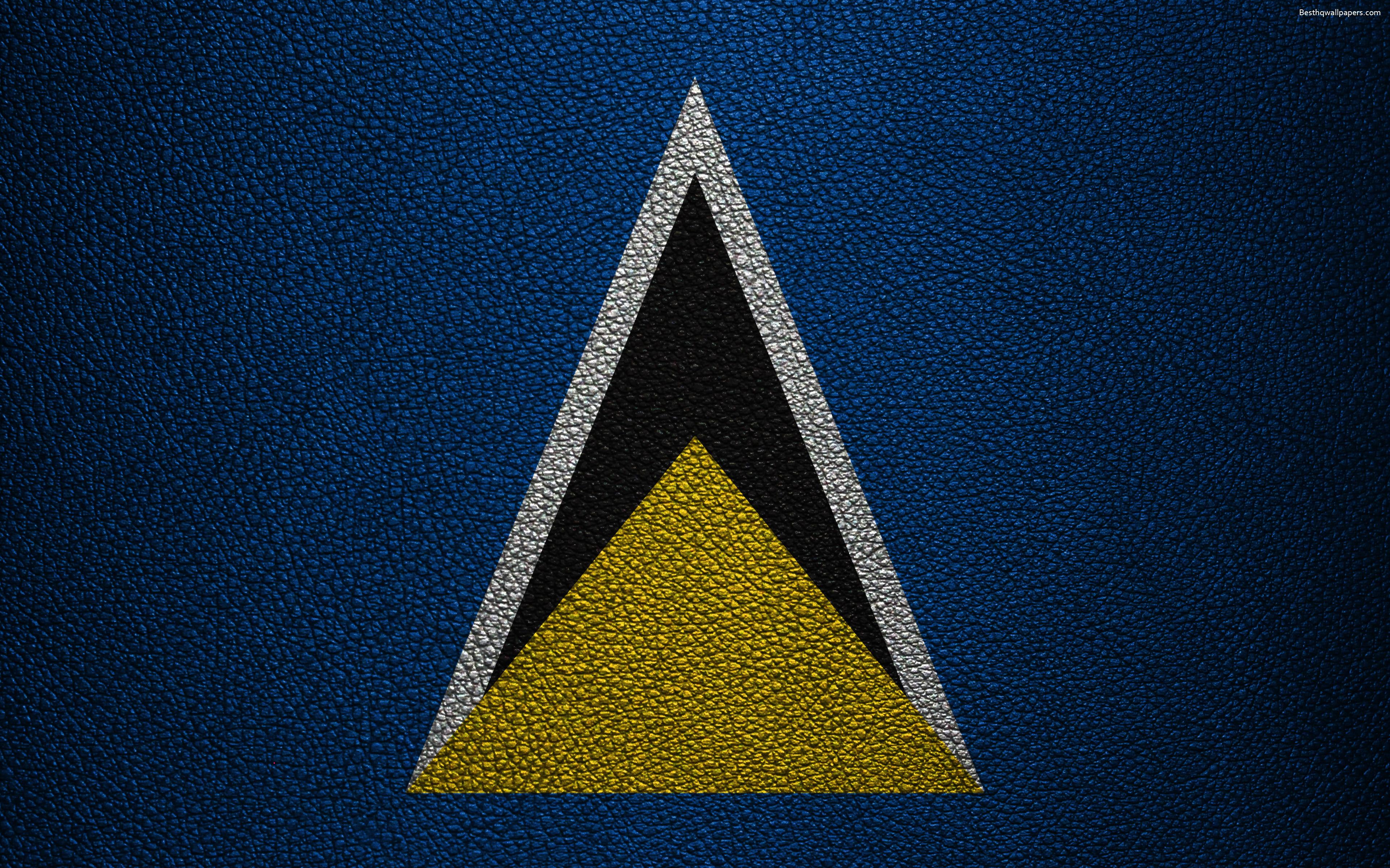 3840x2400 Saint Lucia Flag Wallpaper
