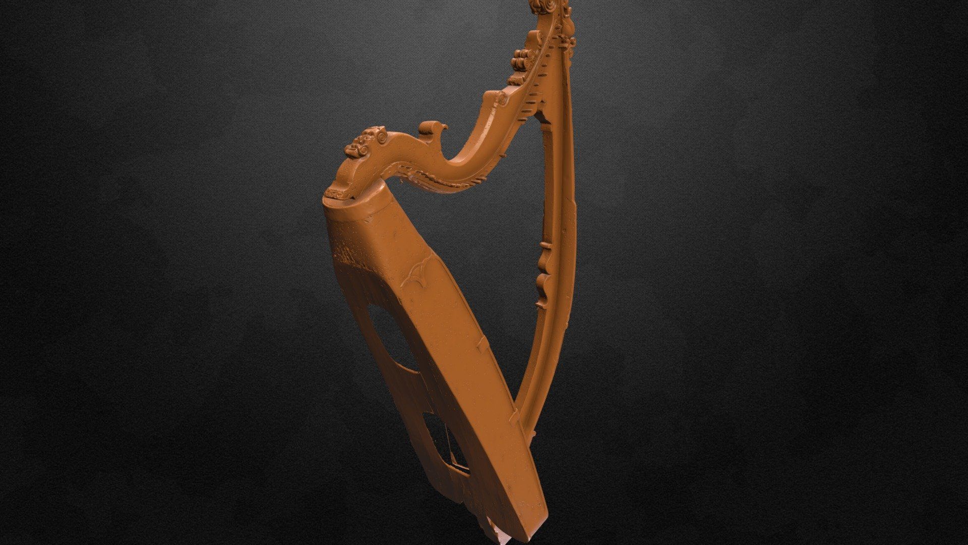 1920x1080 3D Scanned Irish Harp model by 3D Printing Ireland [de269c8]