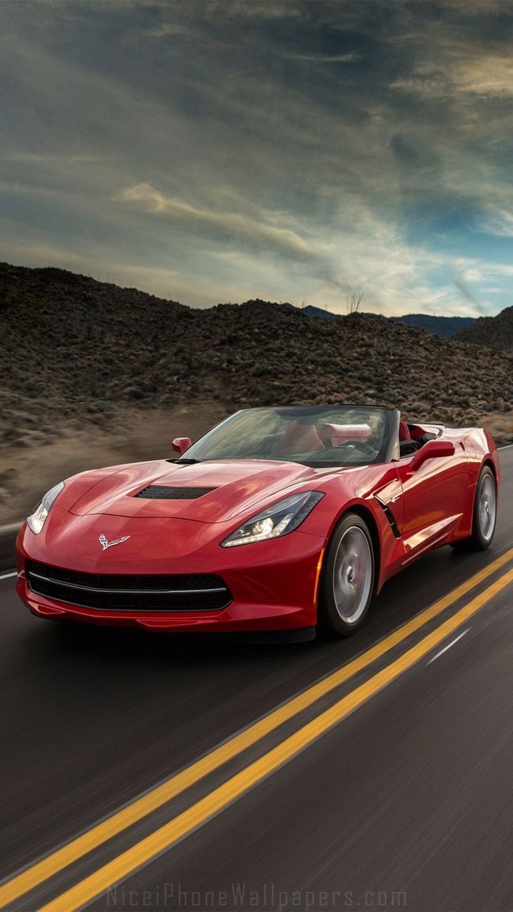 736x1309 Chevrolet Corvette IPhone 6 6 Plus Wallpaper. Desert Road Driving Scene, Dream Car Wallpaper Ideas