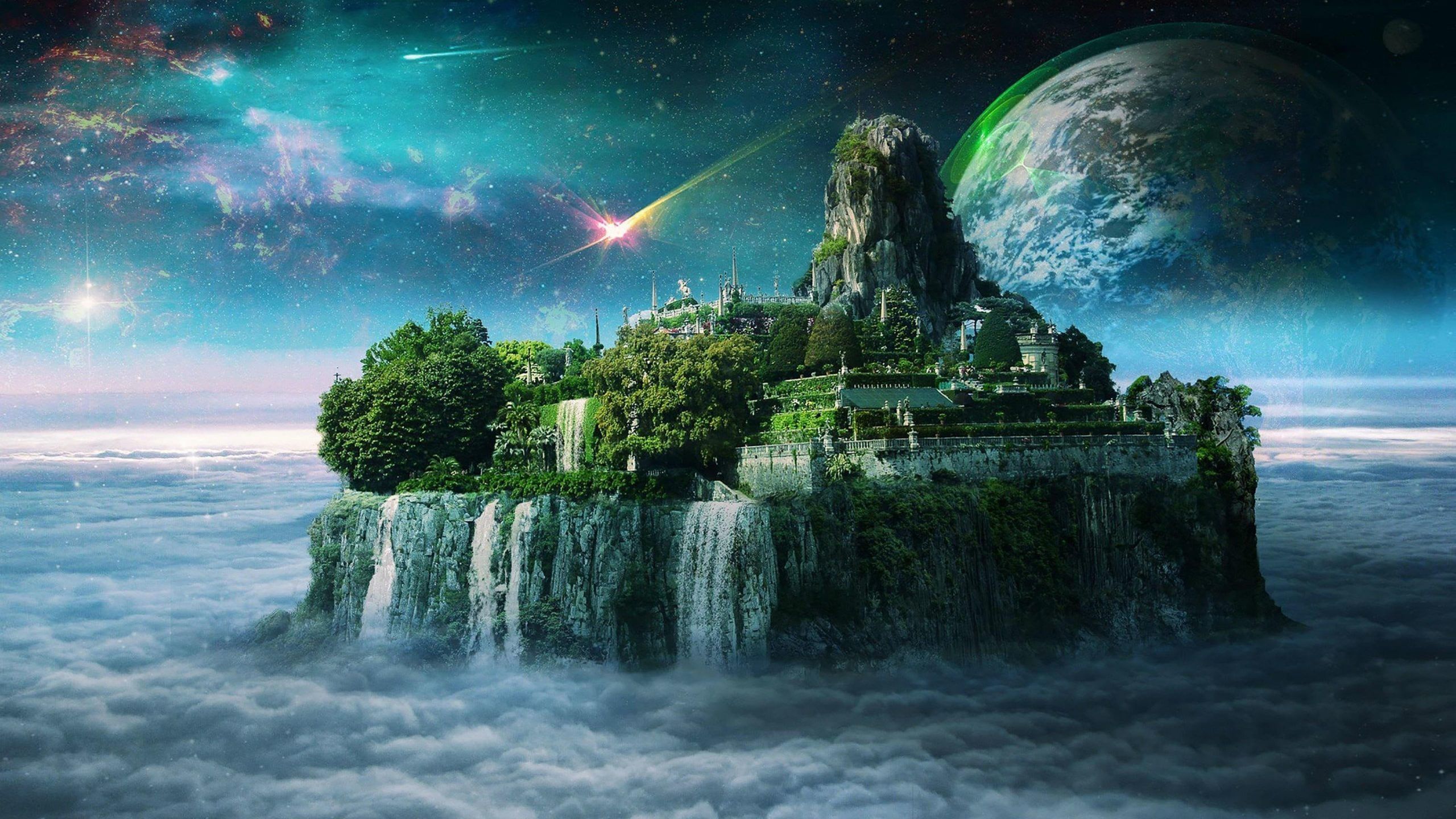2560x1440 Sky Island Wallpaper