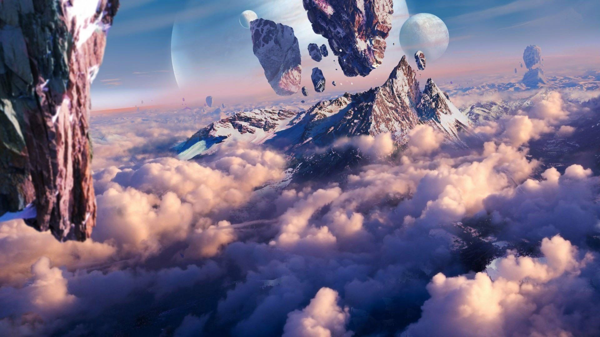 1920x1080 Sci Fi Floating Island Horizon