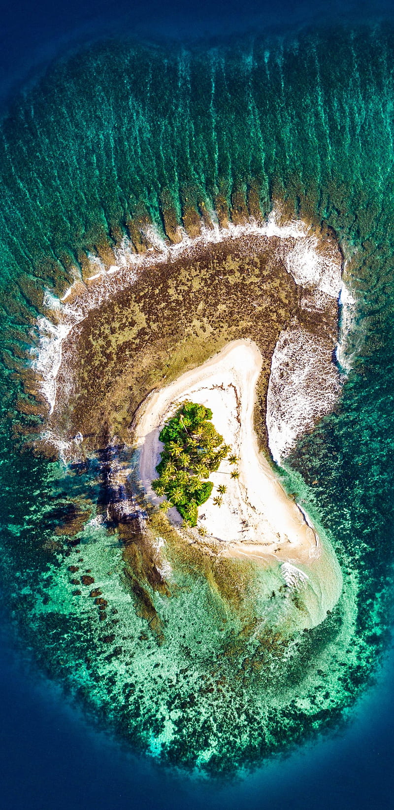800x1644 HD satellite island wallpaper