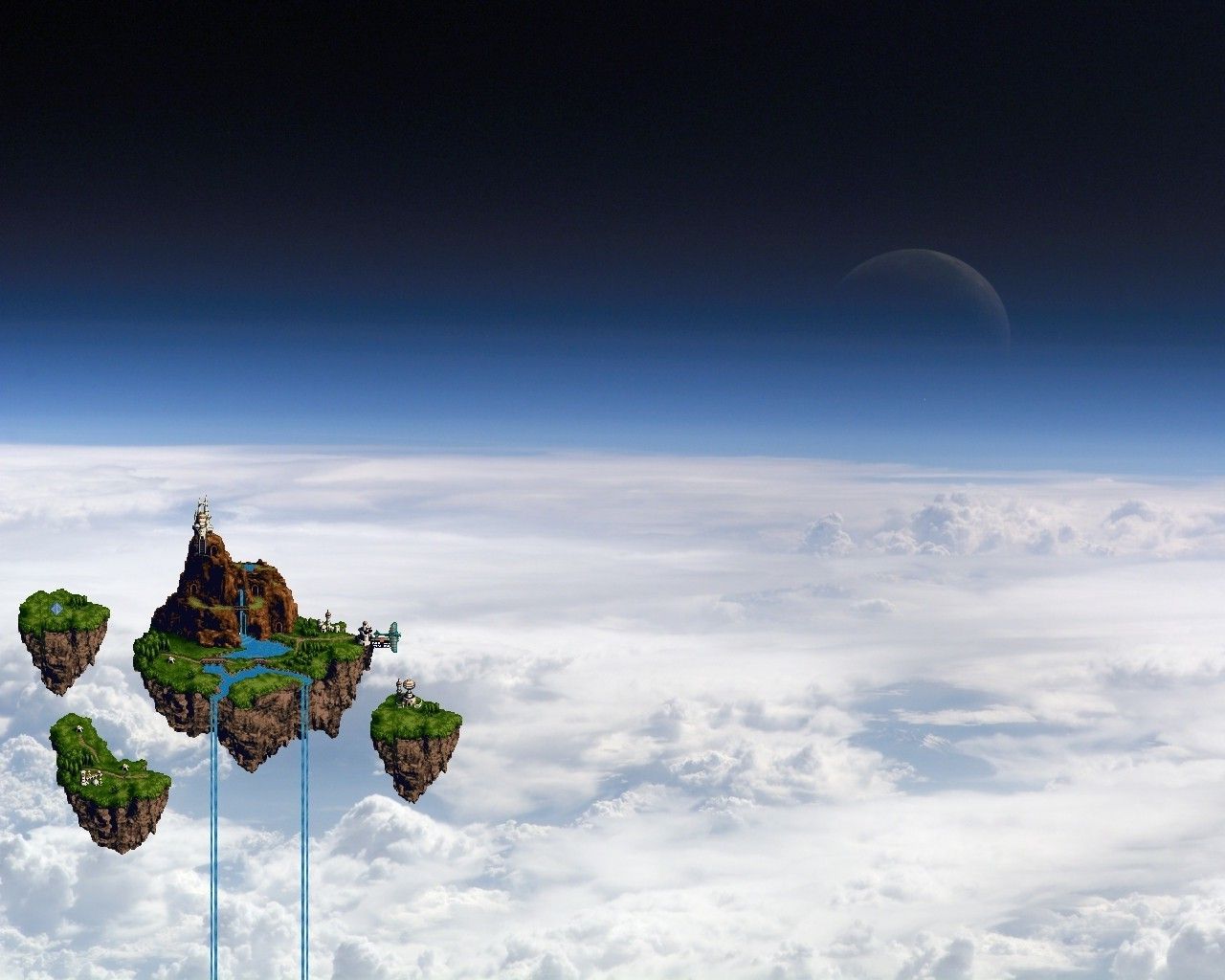 1280x1024 floating island Wallpaper HD / Desktop and Mobile Background