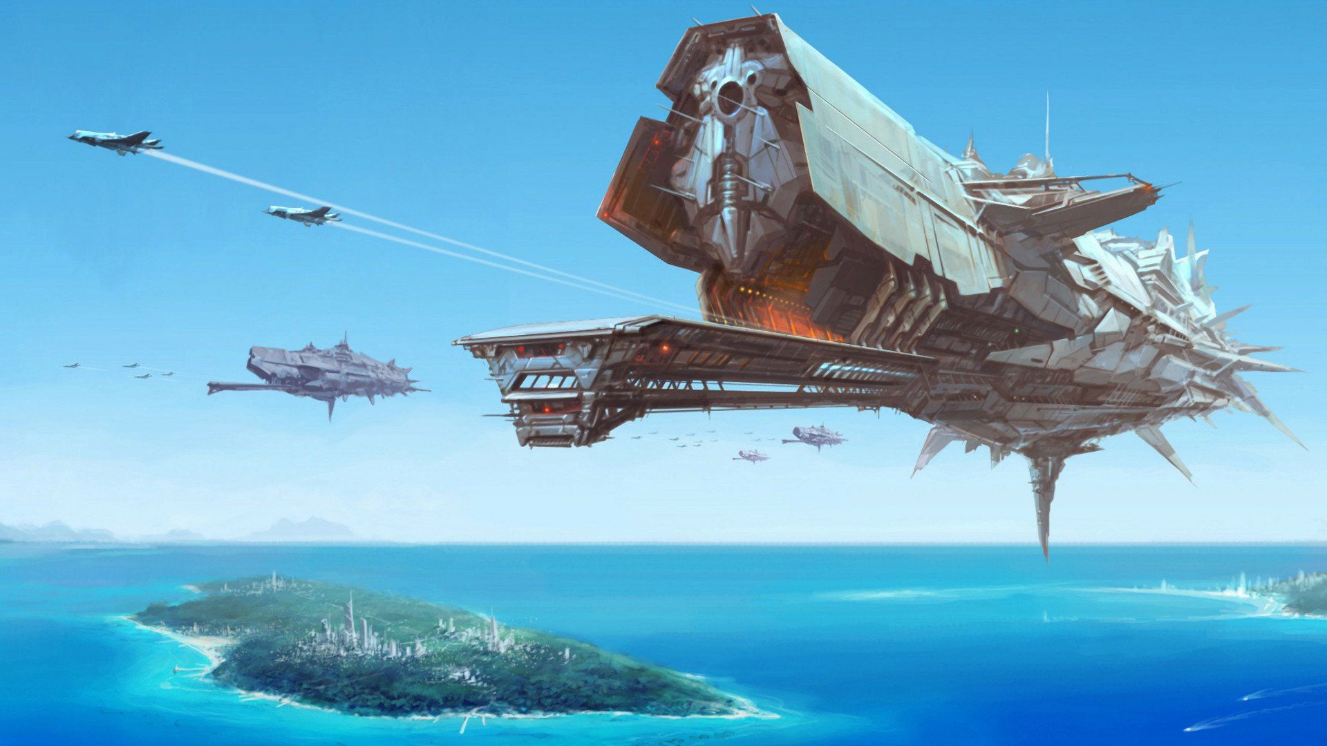 1920x1080 Sci Fi Spaceship HD Wallpaper: A Journey Beyond Earth By Smyk Vitaliy