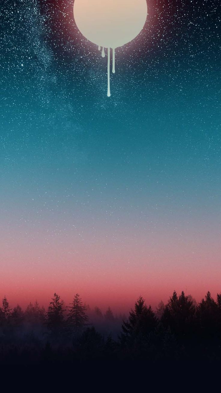 736x1308 iPhone 14 Pro Max Dynamic Island Moon Wallpaper