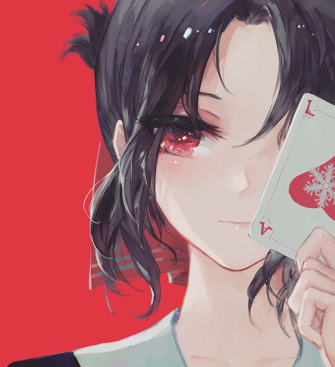 1093x1200 Download Anime Girls Pfp Red Eyes Wallpaper