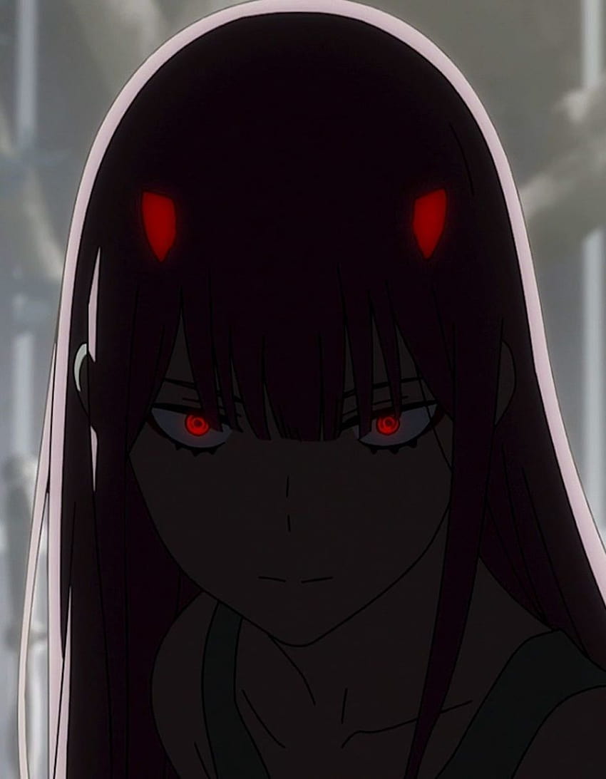 850x1093 dark, red eyes, zero two, anime girl, iphone iphone 4s, ipod touch, 840x background, zero two pfp HD phone wallpaper