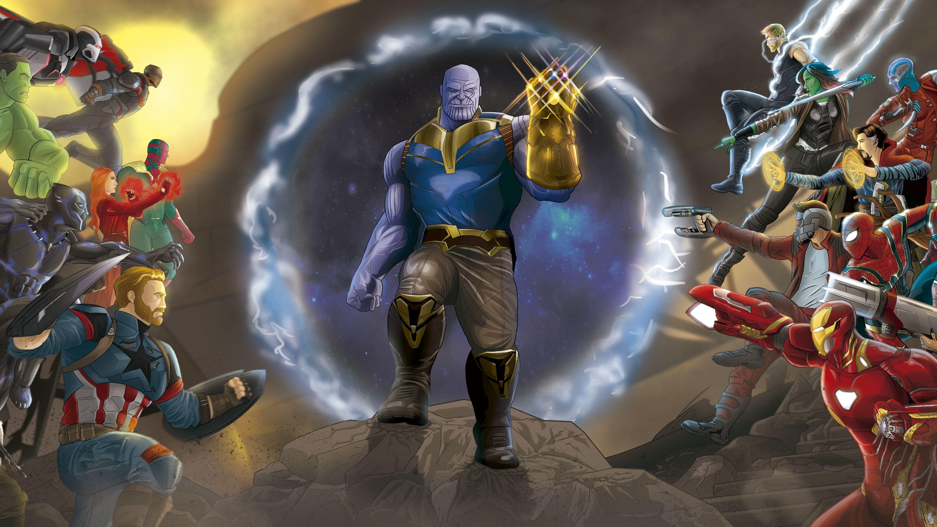 3840x2160 Wallpaper 4k Marvel Avengers Infinity War Fan Art 4k Wallpaper, Artist Wallpaper, Artwork Wallpaper, Avengers Infinity War Wallpaper, Wallpaper, Digital Art Wallpaper, Hd Wallpaper, Marvel Wallpaper