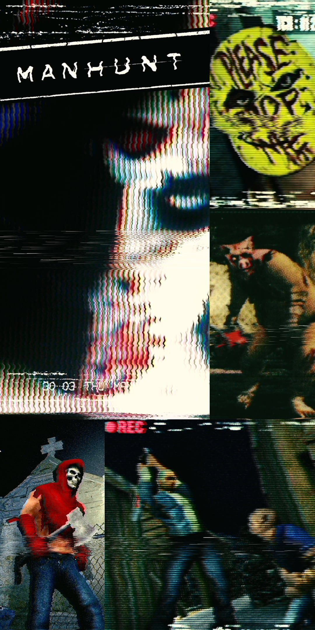 1080x2161 Simple Manhunt wallpaper i made (2 versions)