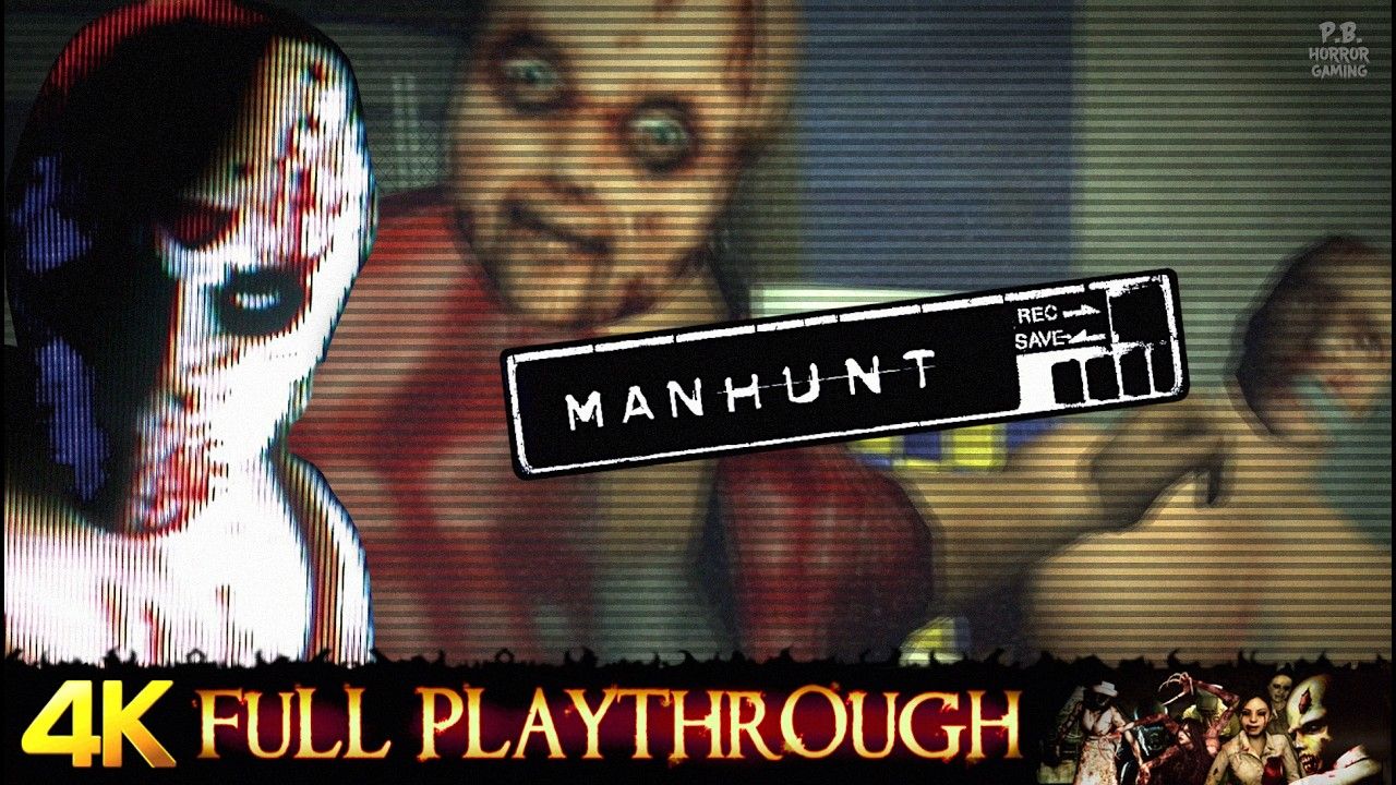 1280x720 MANHUNT. FULL GAME Walkthrough Gameplay No Commentary 4k 60FPS 16:9 (Widescreen)