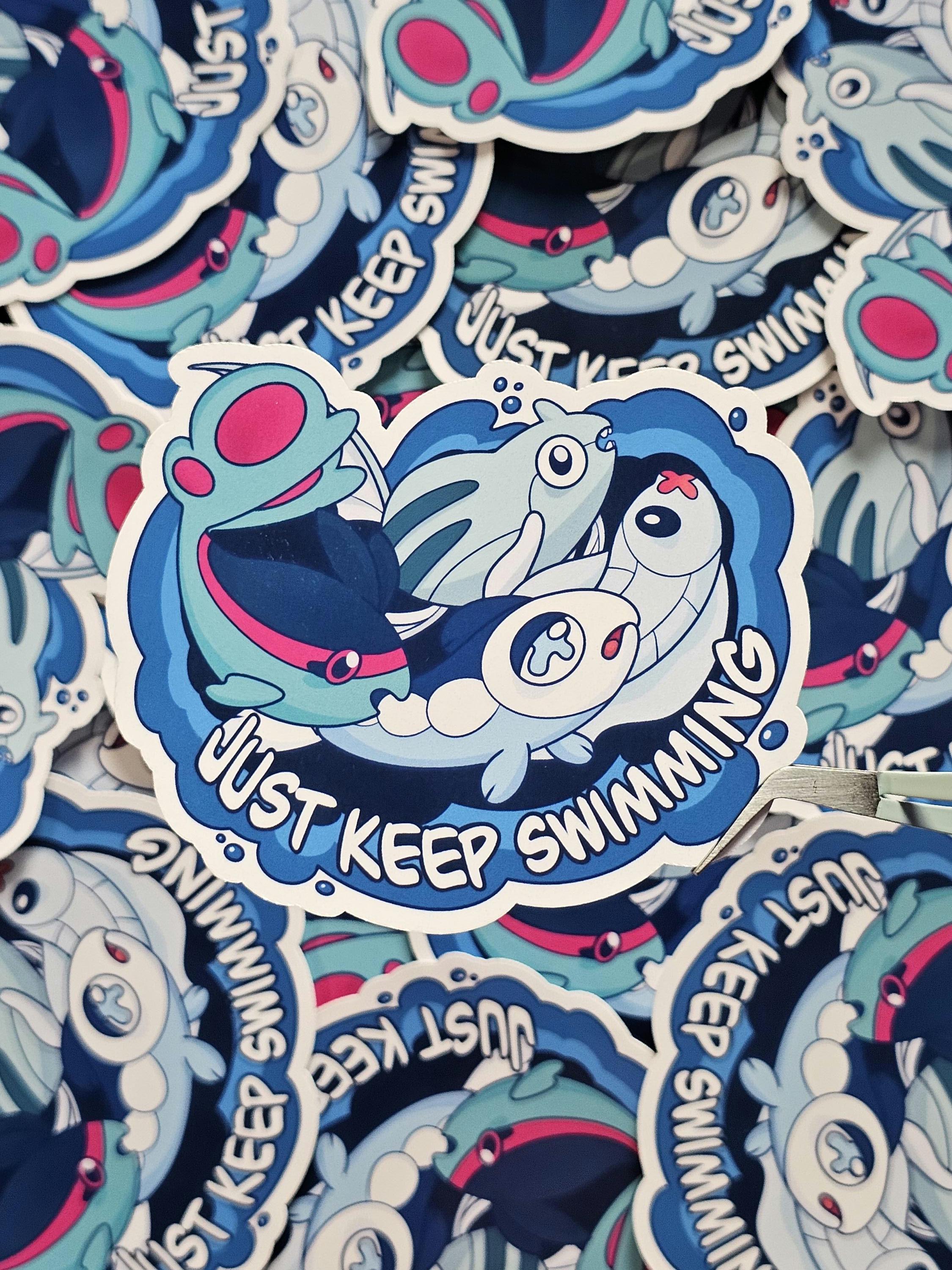 2250x3000 Just Keep Swimming Finneon Remoraid Wishiwashi Tynamo Sticker