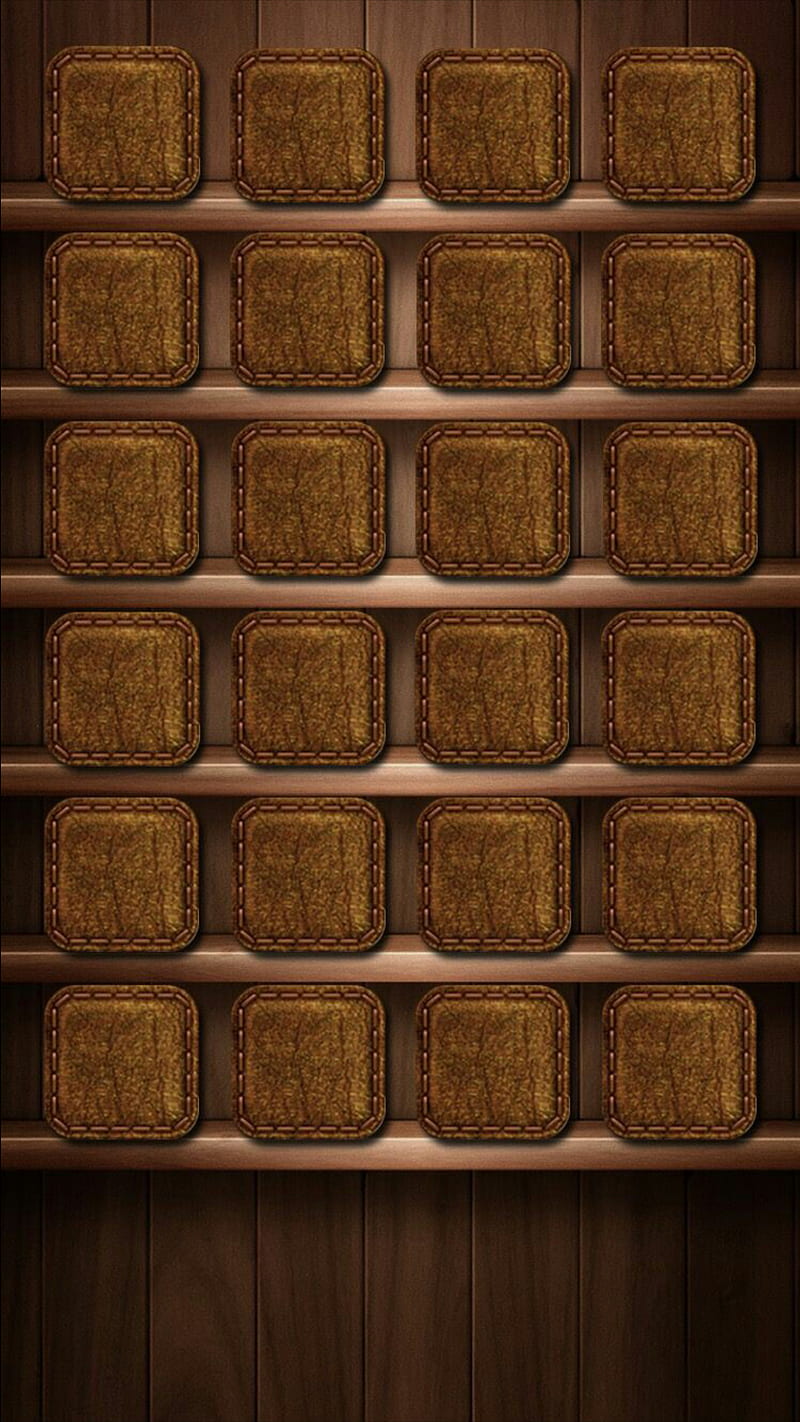 800x1422 Icon shelf, desenho, icon, leather, phone, shelf, wood, HD phone wallpaper