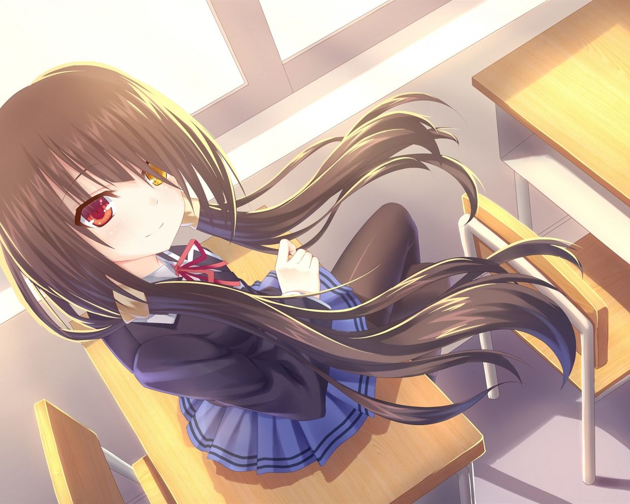 1280x1024 Anime Girl Student High Quality HD Wallpaper