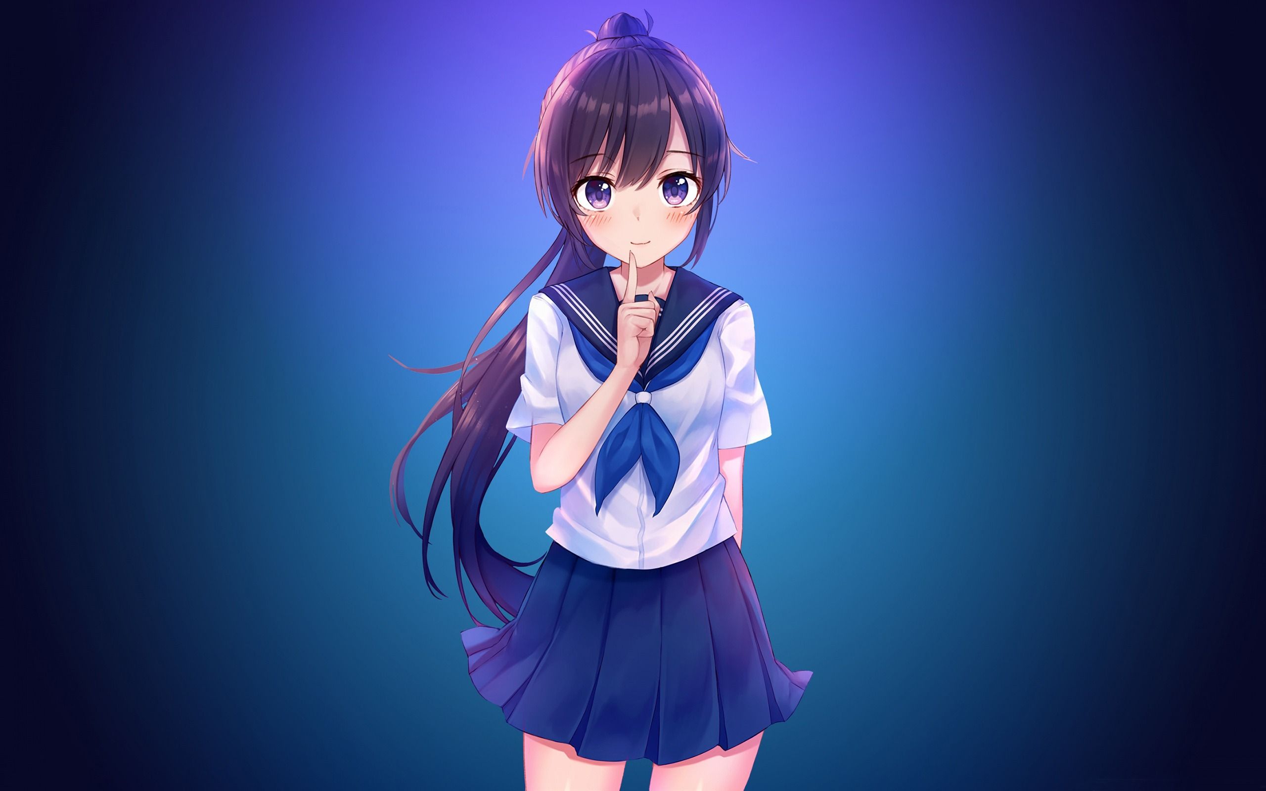 2560x1600 Student Original Girl 2017 Anime Wallpaper