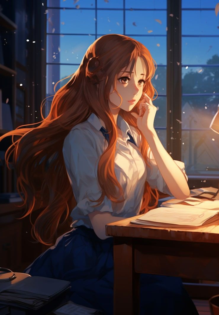 740x1065 4k anime girl tablet wallpaper Image
