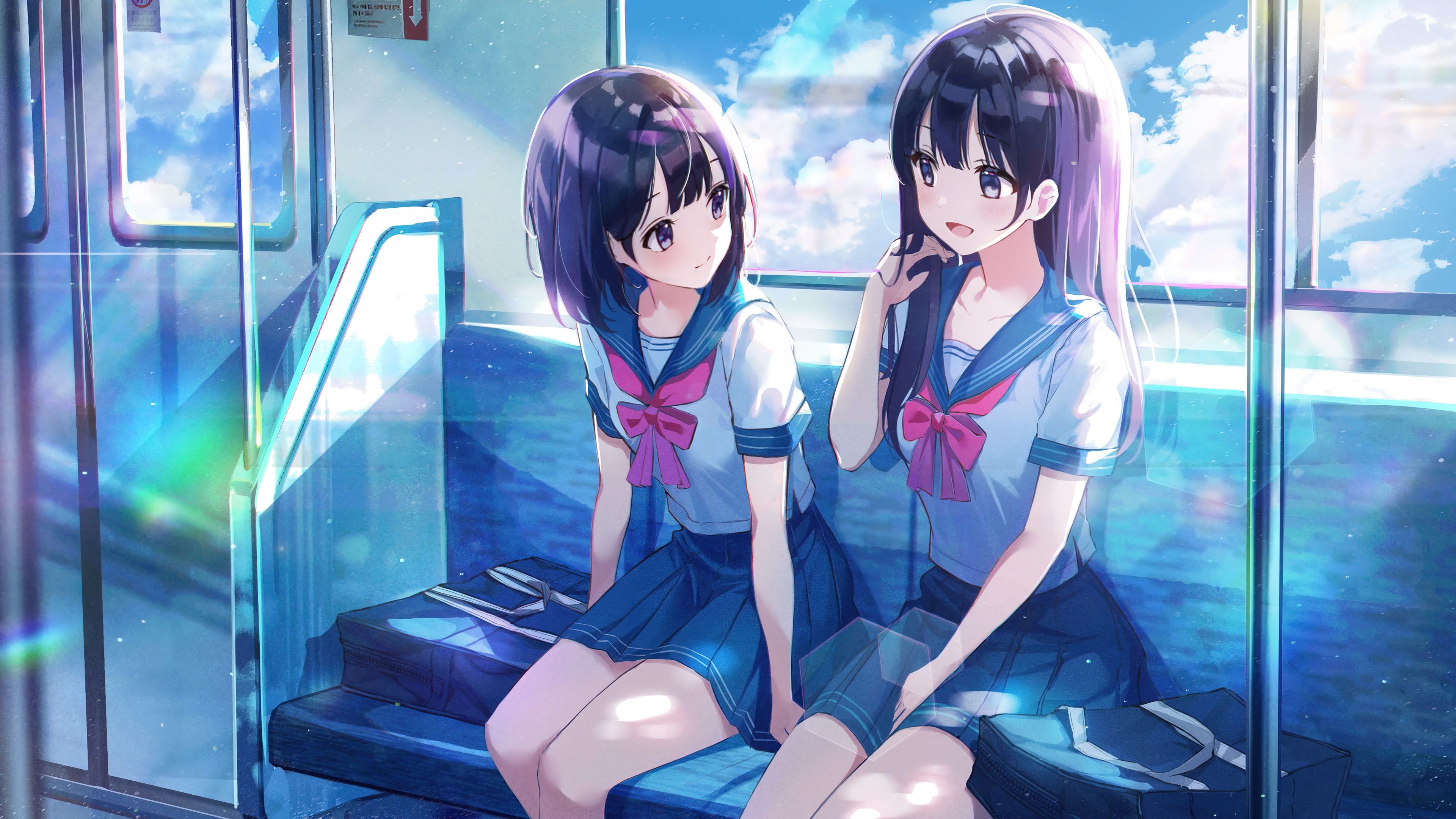 3840x2160 High School Anime Girls 4k Wallpaper