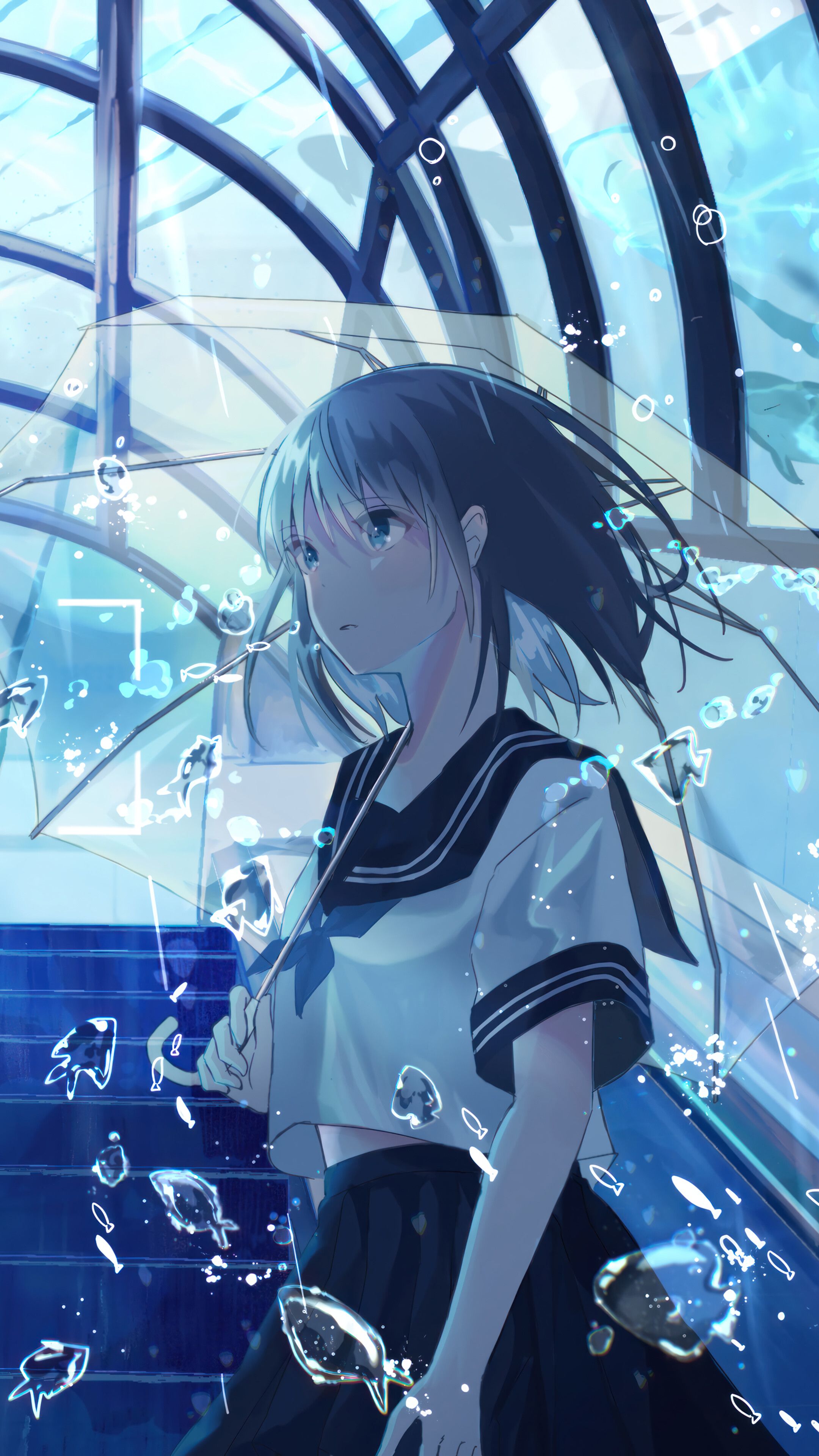 2160x3840 Anime Student Girl 4K Wallpaper iPhone HD Phone i