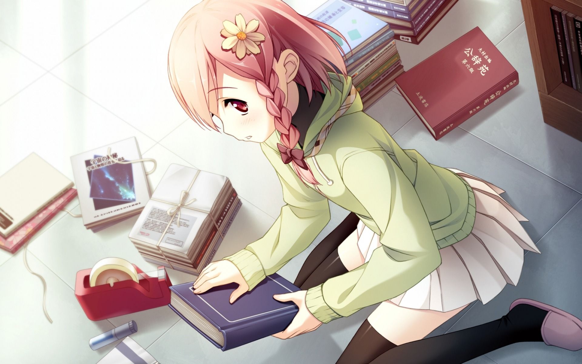 1920x1200 Your Diary Kantoku Yua Girl Book Anime HD Wallpaper