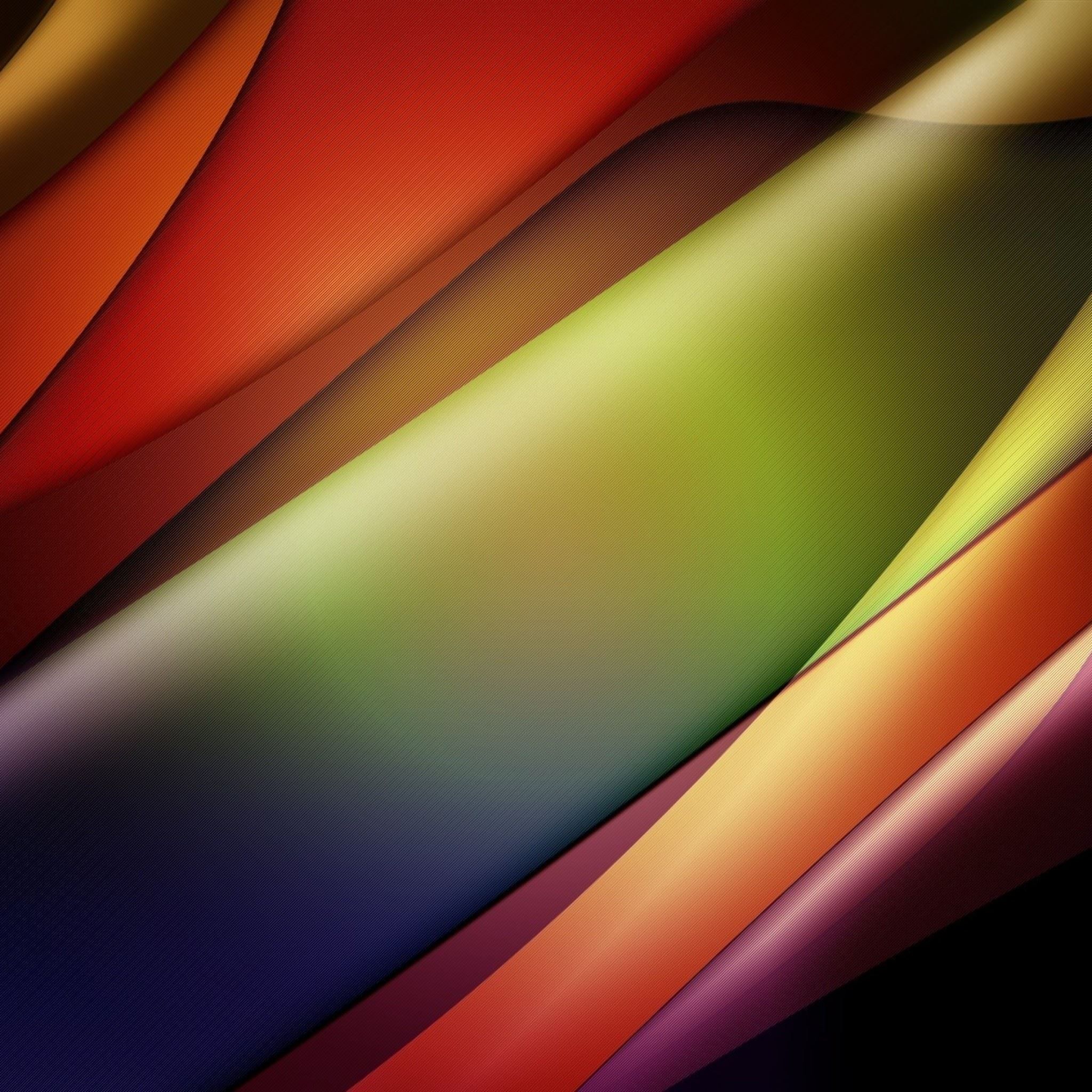 2048x2048 Line Glow Waves iPad Air Wallpaper Free Download
