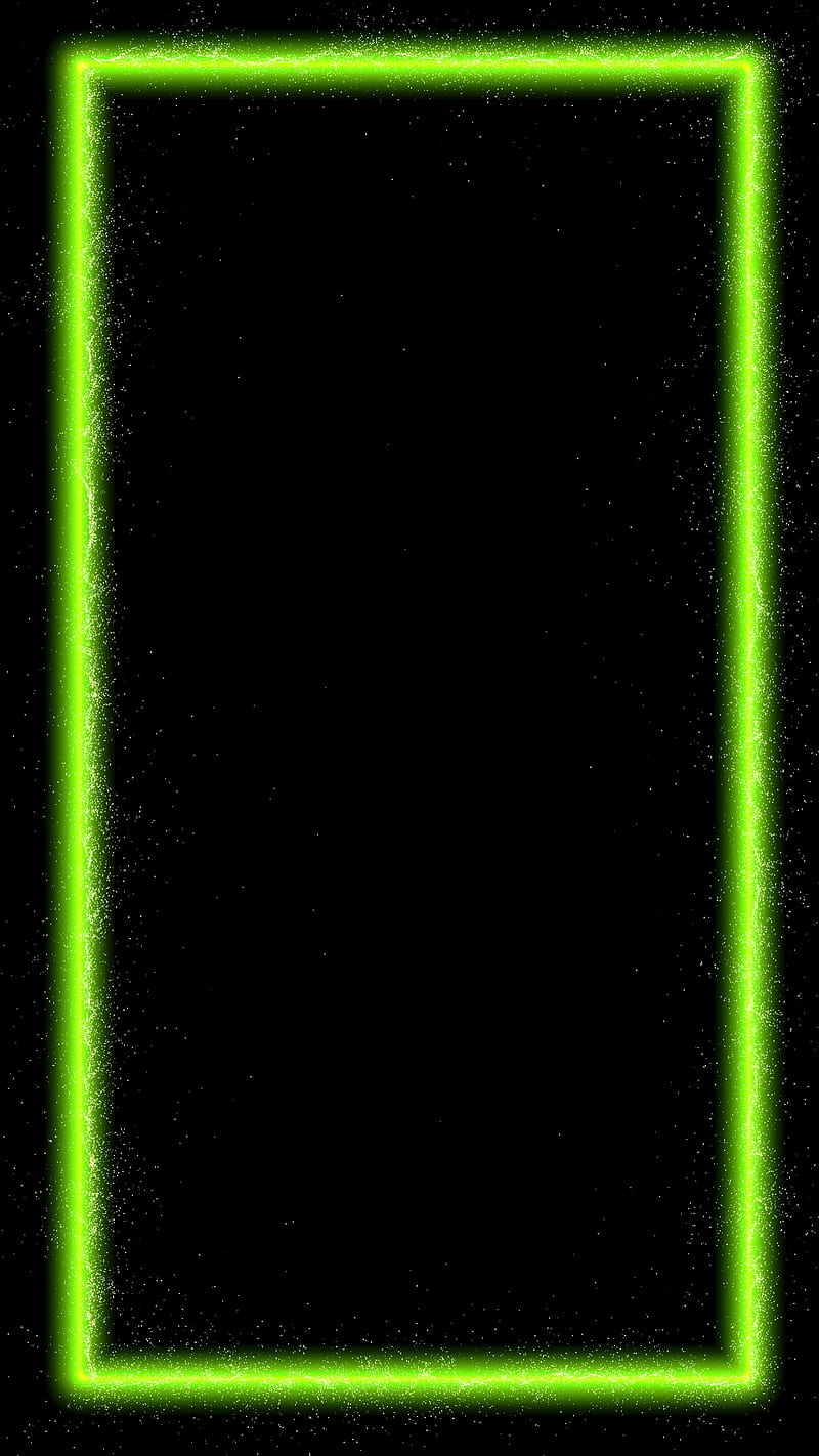 800x1422 Simple green, edge, frame, glow, laser, lightning, neon, neon line, shine, sparkle, HD phone wallpaper