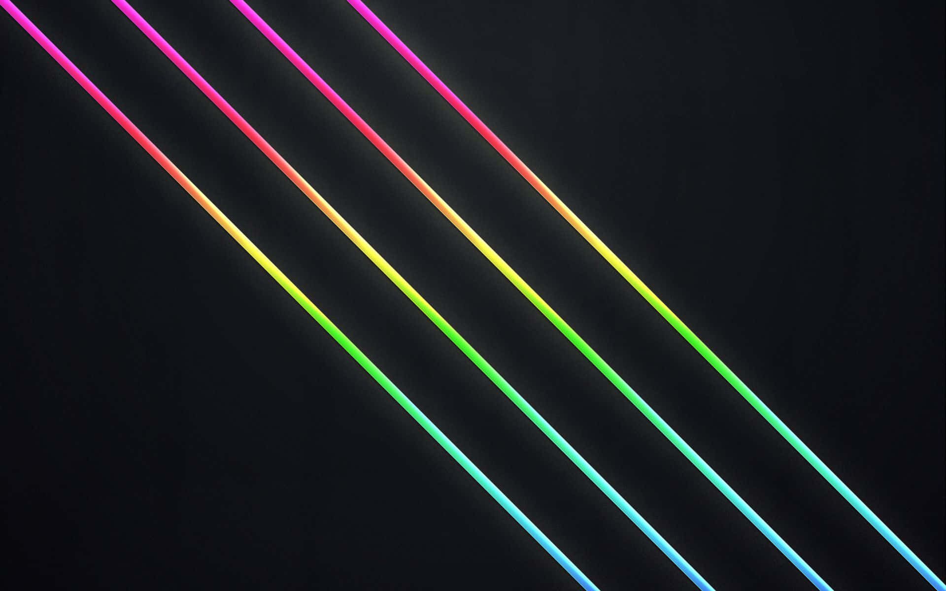 1920x1200 Download Rainbow Colored Lines On A Black Background