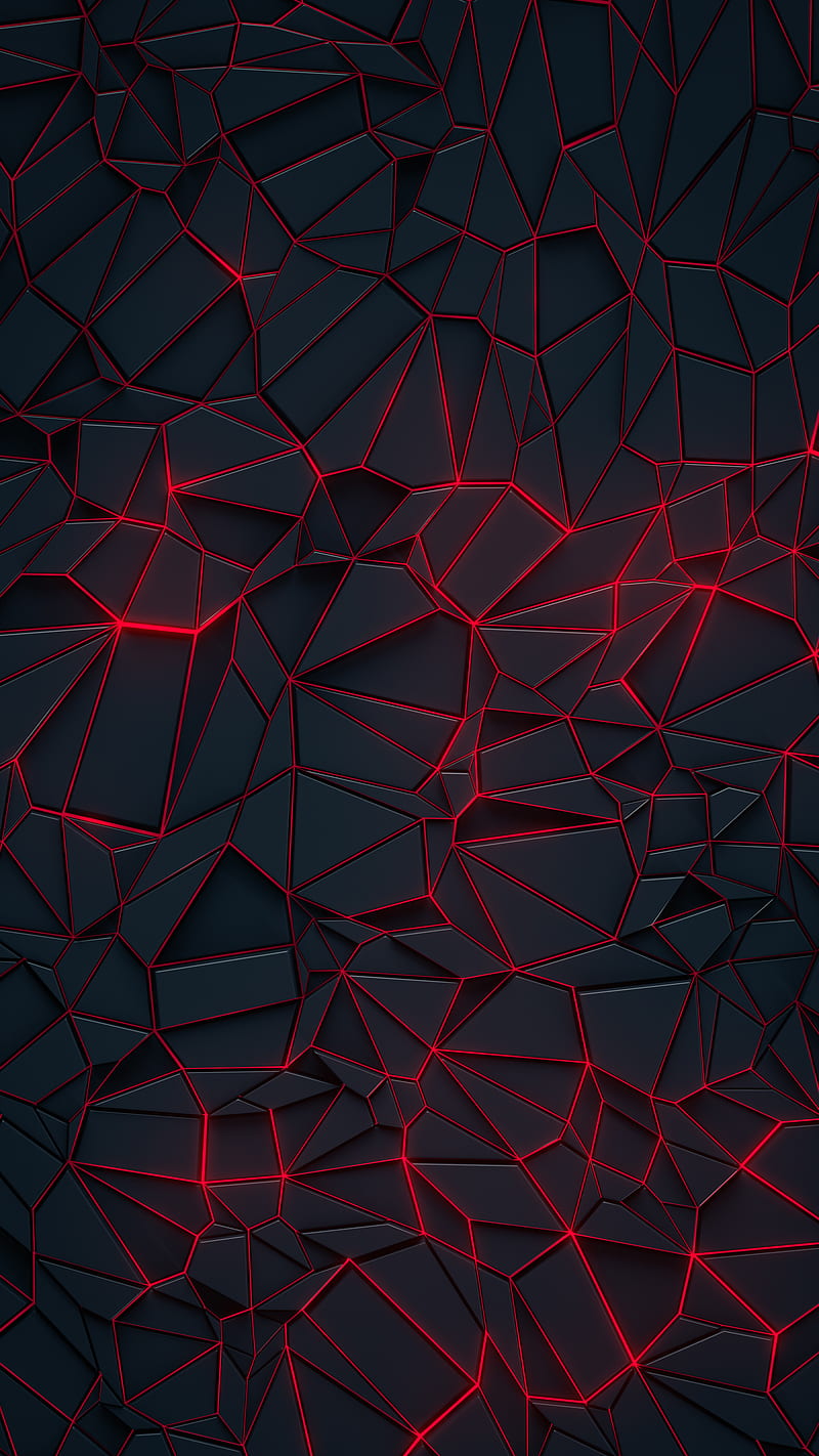 800x1422 Neon line red, beauty, black, dark, destruction, glow, samsung, HD phone wallpaper