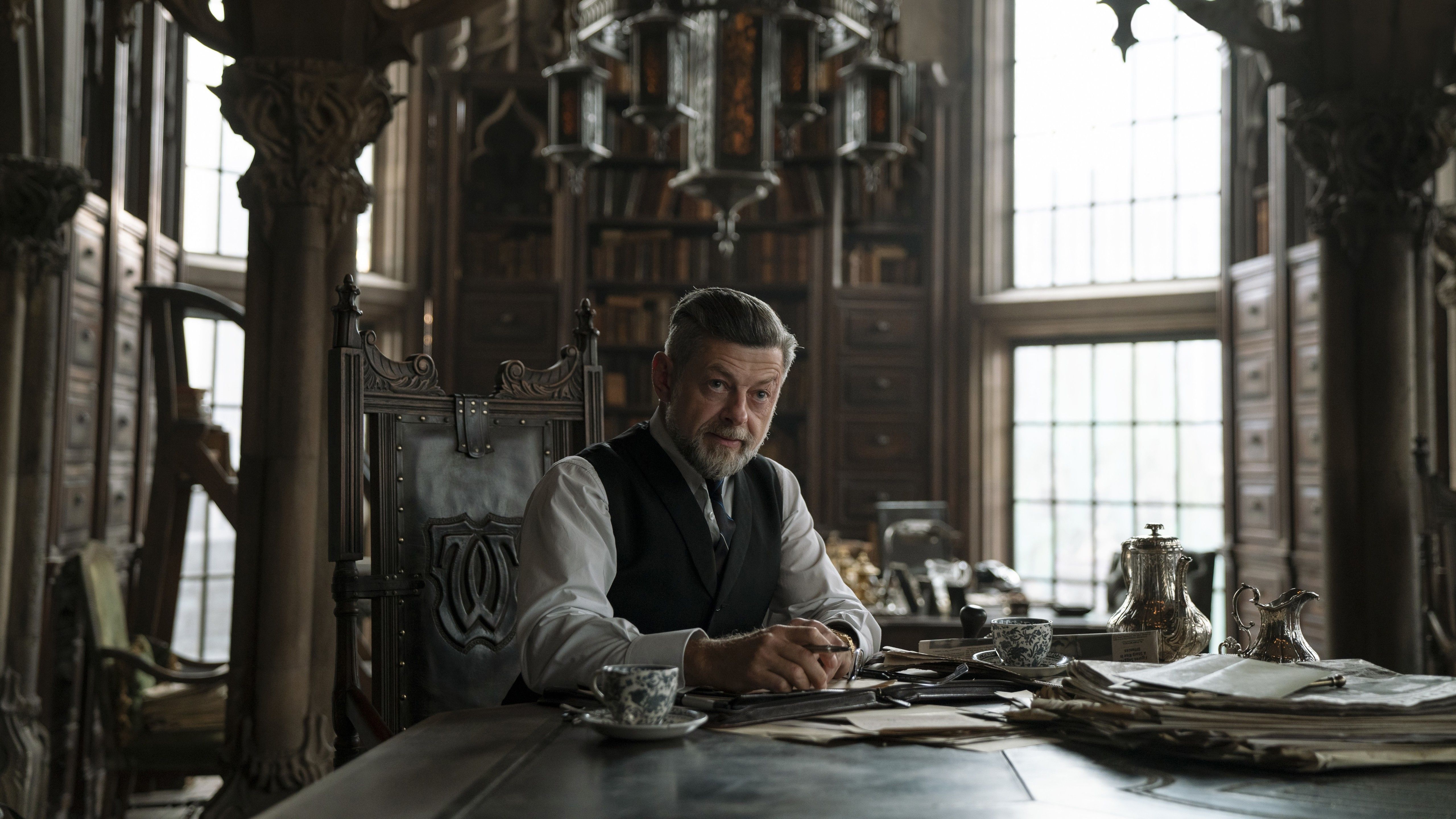 5120x2880 Alfred Pennyworth Andy Serkis 4K 5K HD The Batman Wallpaper