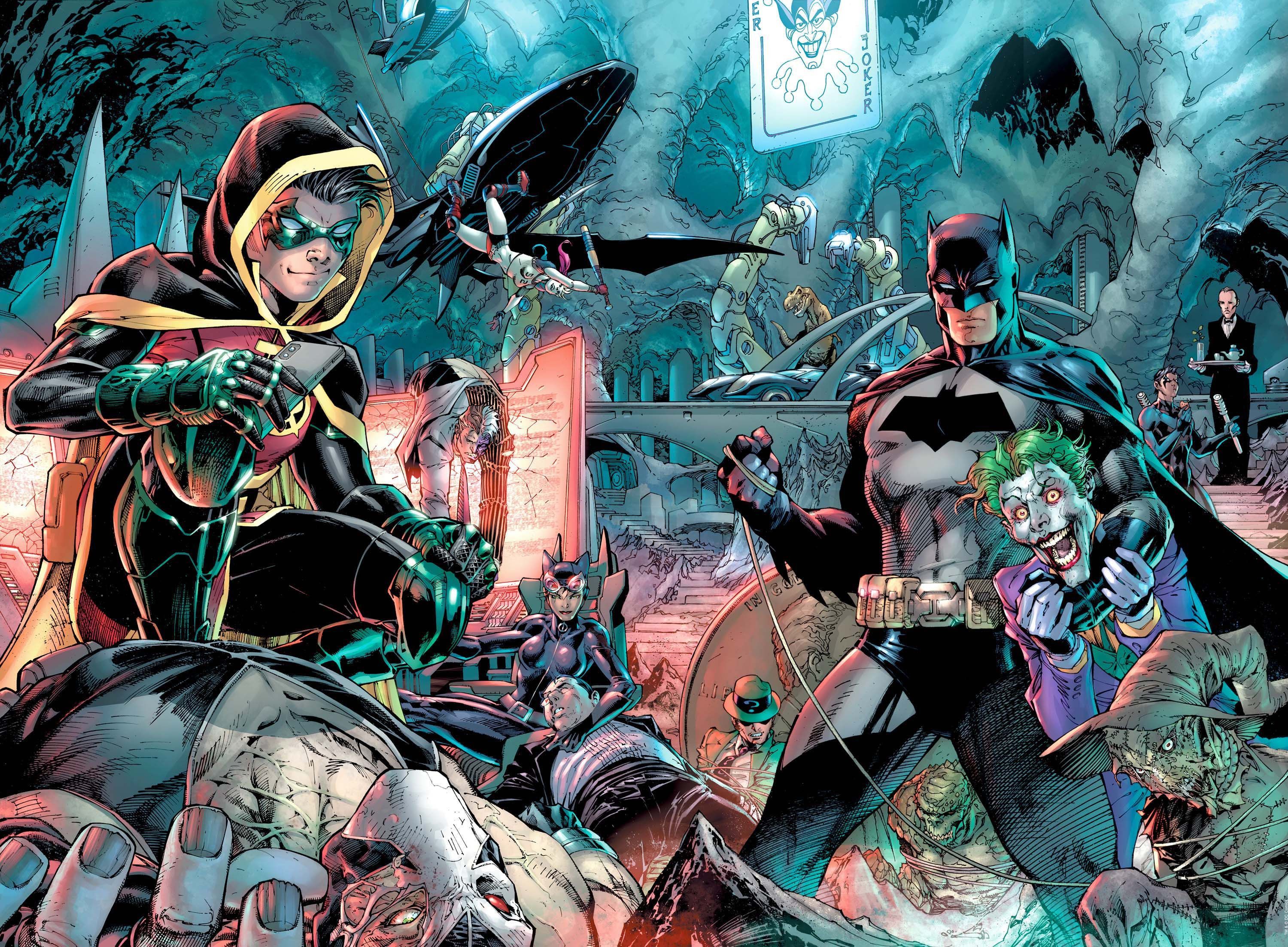 3000x2206 Phone wallpaper: Batman, Alfred Pennyworth, Comics, Dc Comics, Barbara Gordon, Batgirl, Catwoman, Damian Wayne, Dick Grayson, Red Hood, Red Robin, Robin (Dc Comics), Tim Drake, Zatanna 954537