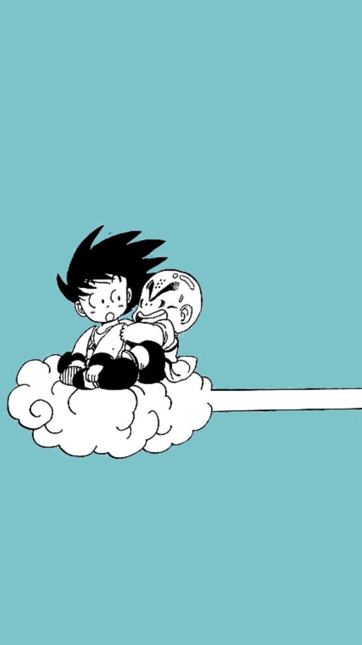 719x1280 Kid Goku and Krillin on Nimbus- Dragon Ball. Personajes de dragon ball, Dragones, Fondo de pantalla de anime