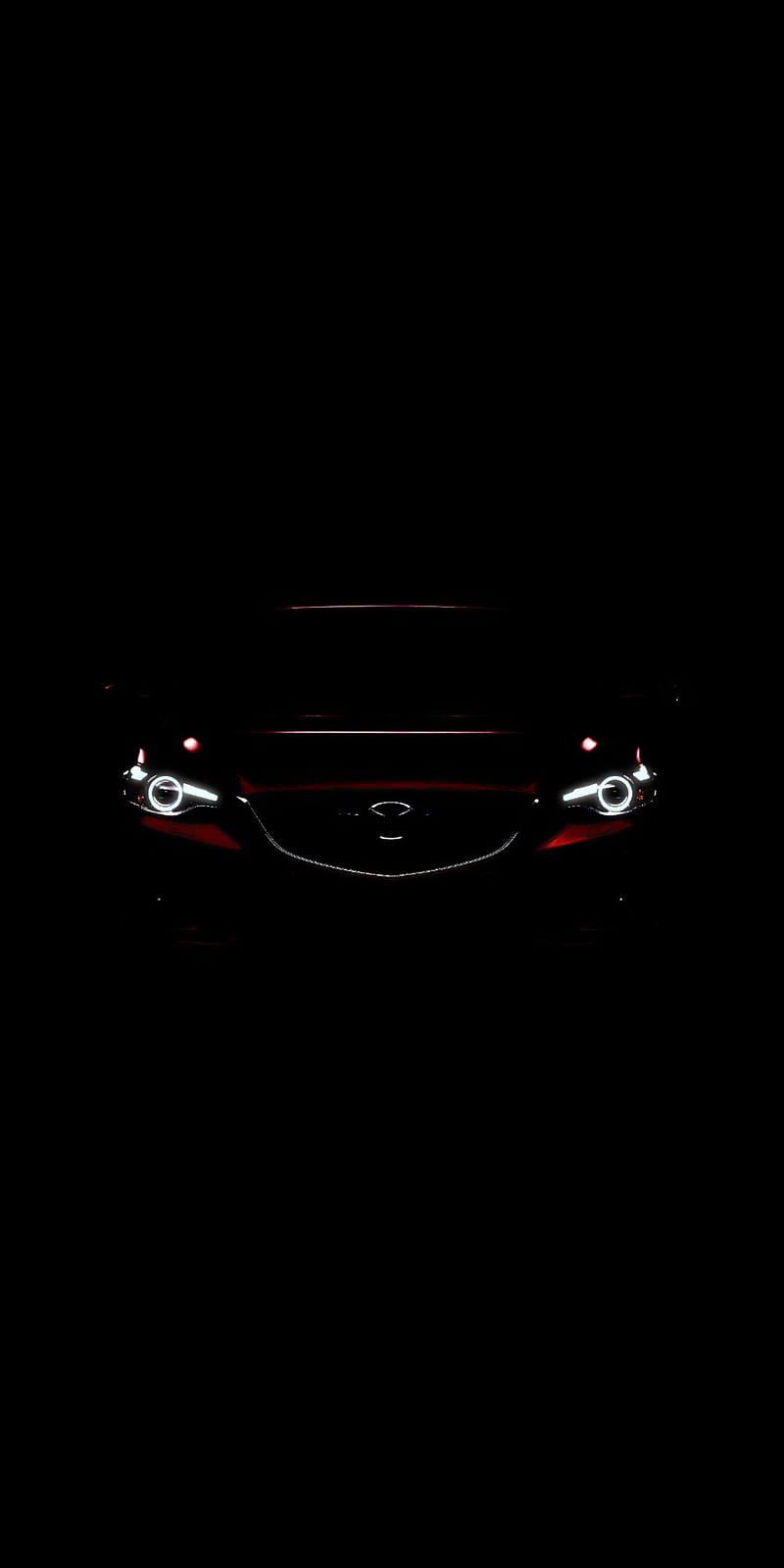 800x1600 Mazda 6 front dark, amoled, auto, car, headlight, light, red, turbo, HD phone wallpaper