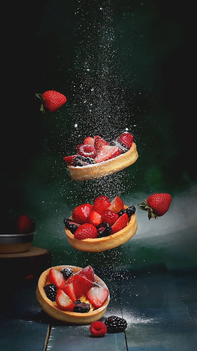 800x1422 HD fruit tart wallpaper