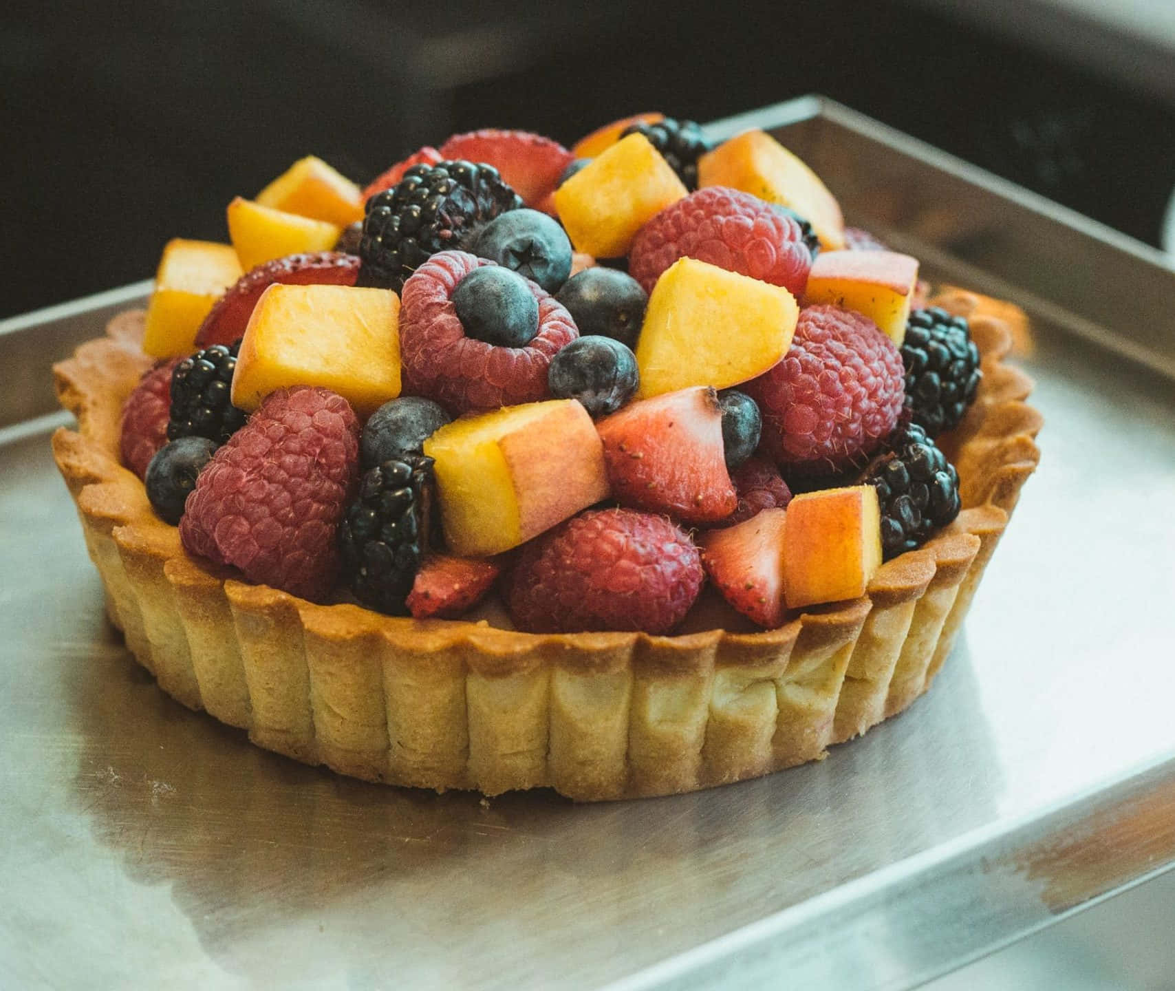 1708x1440 Download Fruit Loaded Pie Tart Wallpaper