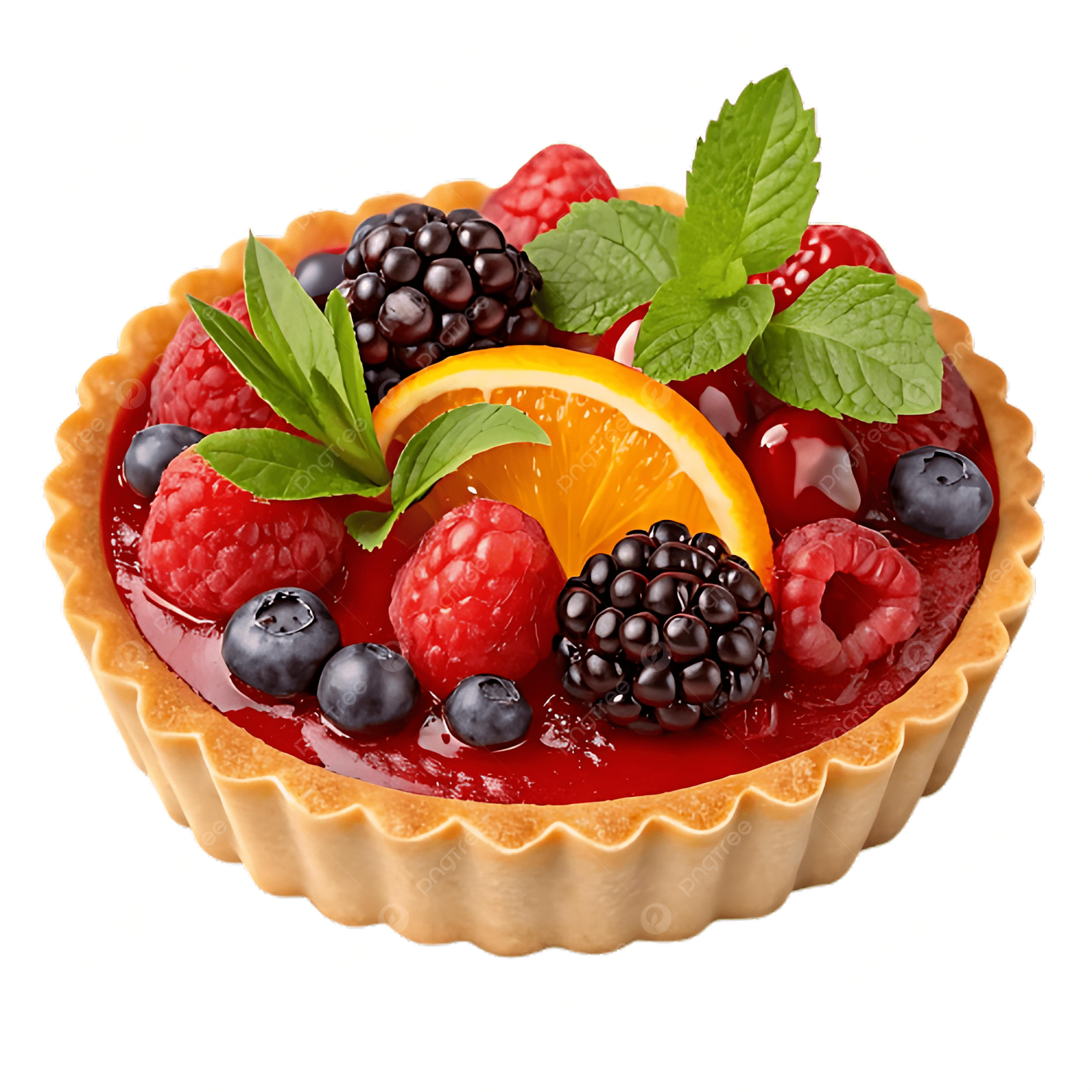 2500x2500 A High Quality 3D Image Of Fruit Tart With Golden Fluted Crust, Fruit Tart, Pastry, Dessert PNG Transparent Image and Clipart for Free Download