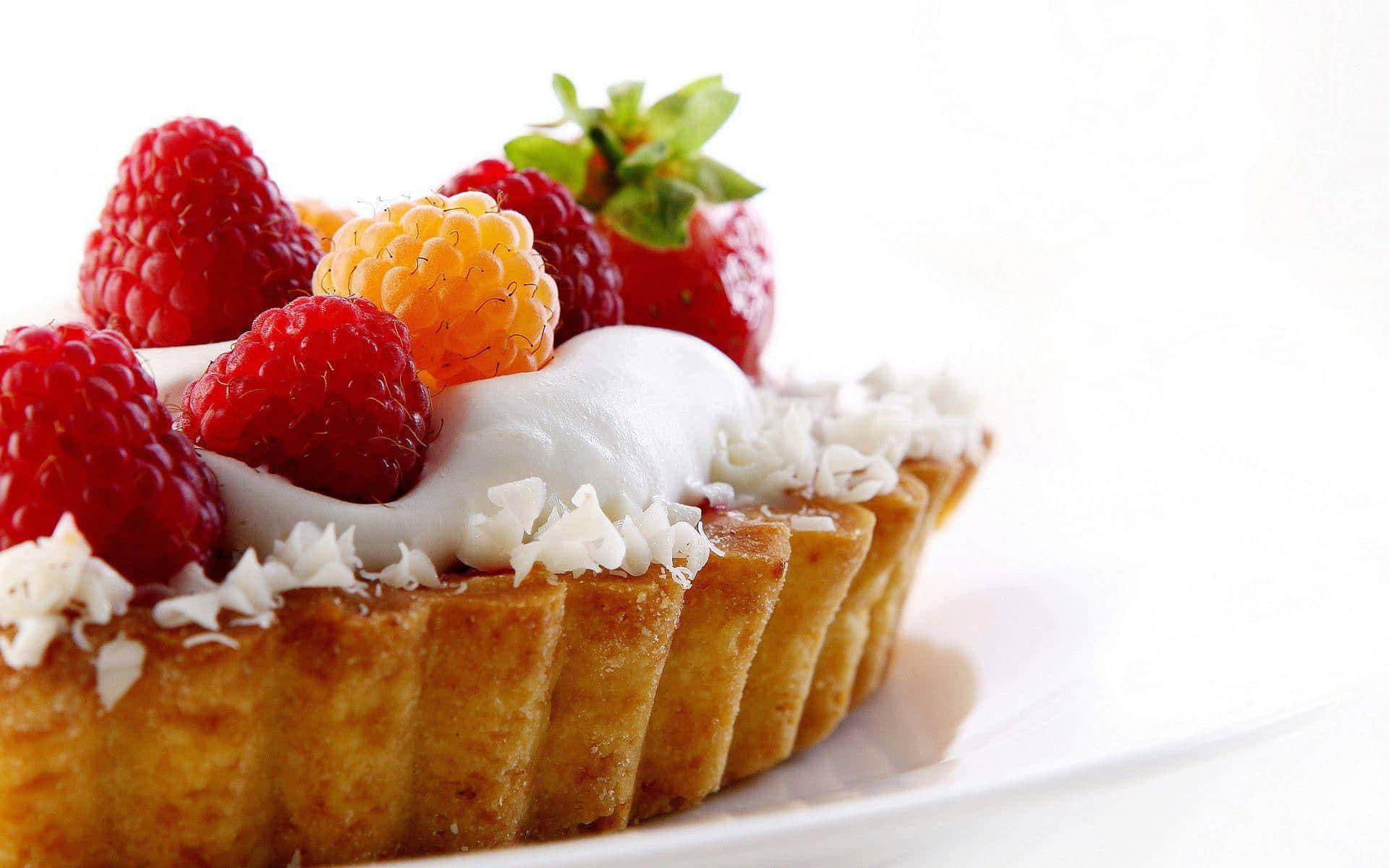1920x1200 Download Strawberry Pie Whipped Tart Wallpaper