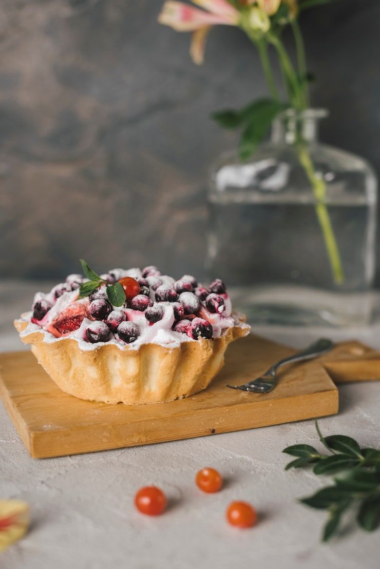 740x1109 k resolution fruit tart Image