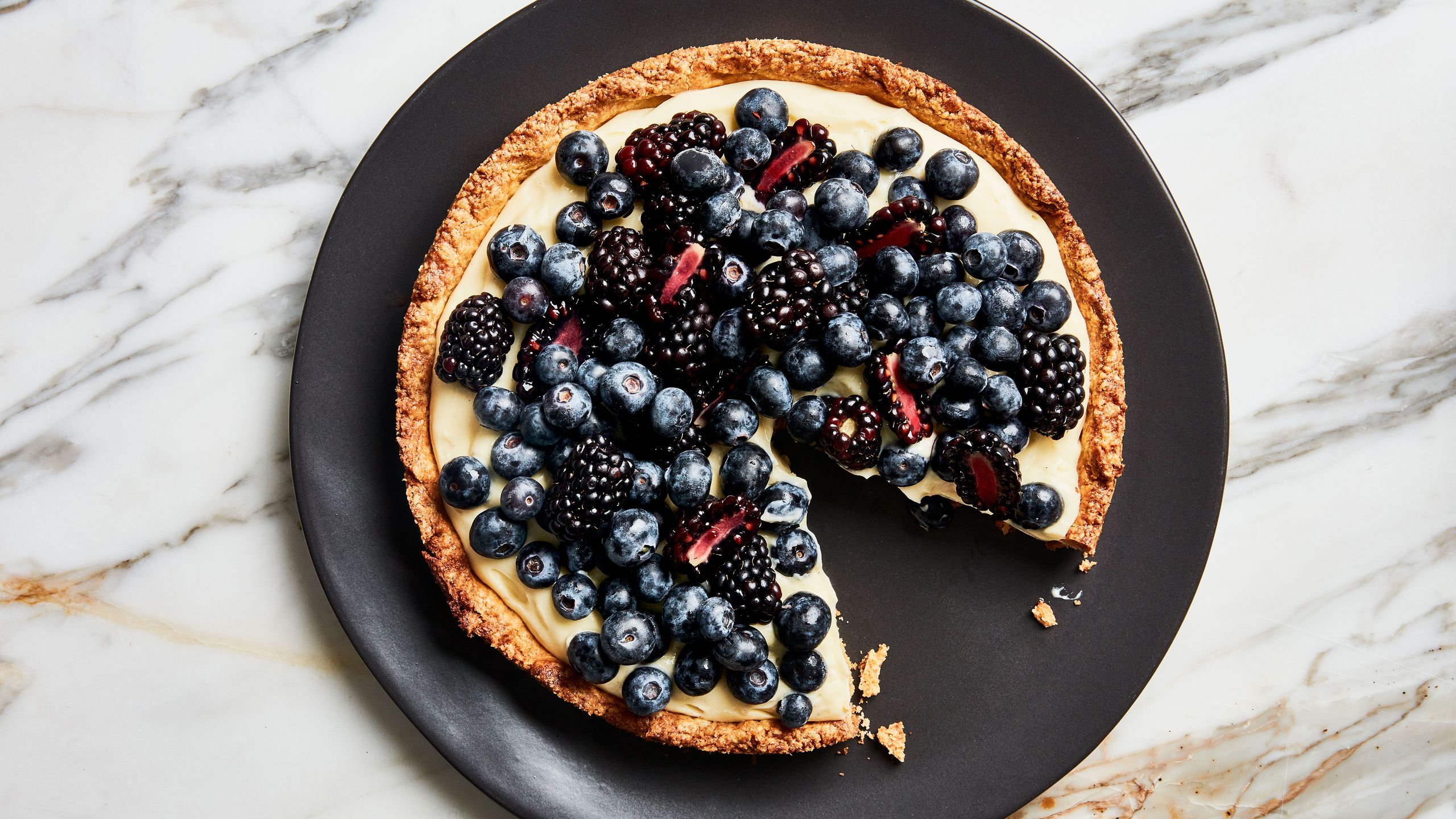 2560x1440 This Fruit Tart Recipe Is Going Through Its Blue Period, Like Picasso. Bon Appétit