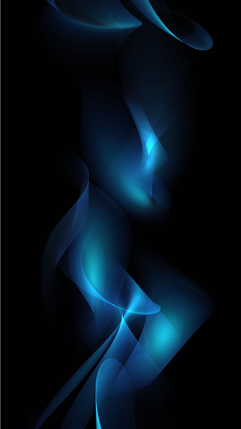 800x1422 Blue Stylus, abstract, black, blue swirl, HD phone wallpaper