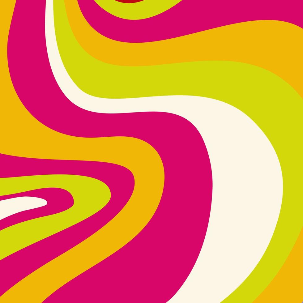 980x980 Groovy poster y2k retro background for print design. Spiral vector illustration. Psychedelic print. Vintage background. Cover, poster, wallpaper. 60s, 70s, hippie