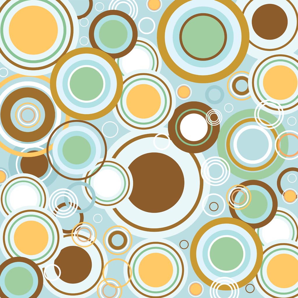 1024x1024 Retro Circles Vector Pattern Vector Art & Graphics