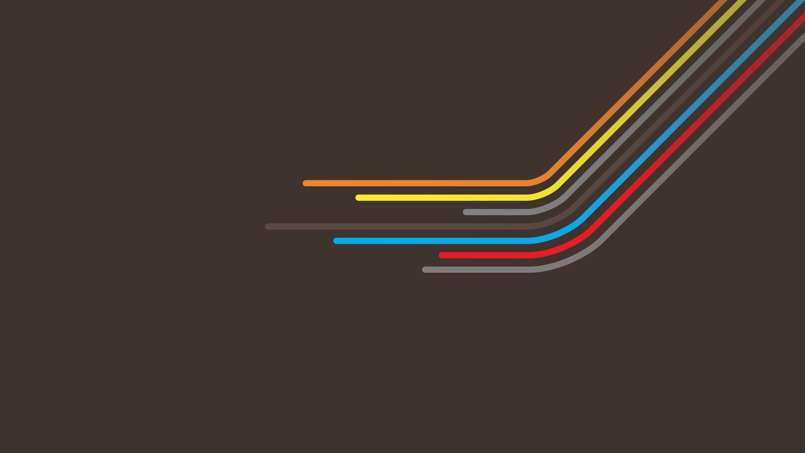 2560x1440 Retro Style Colorful Lines Vector Wallpaper HD / Desktop and Mobile Background