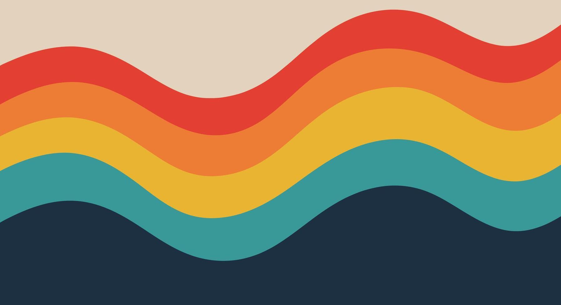 1797x980 Retro groovy background featuring colorful waves and smooth vintage aesthetic