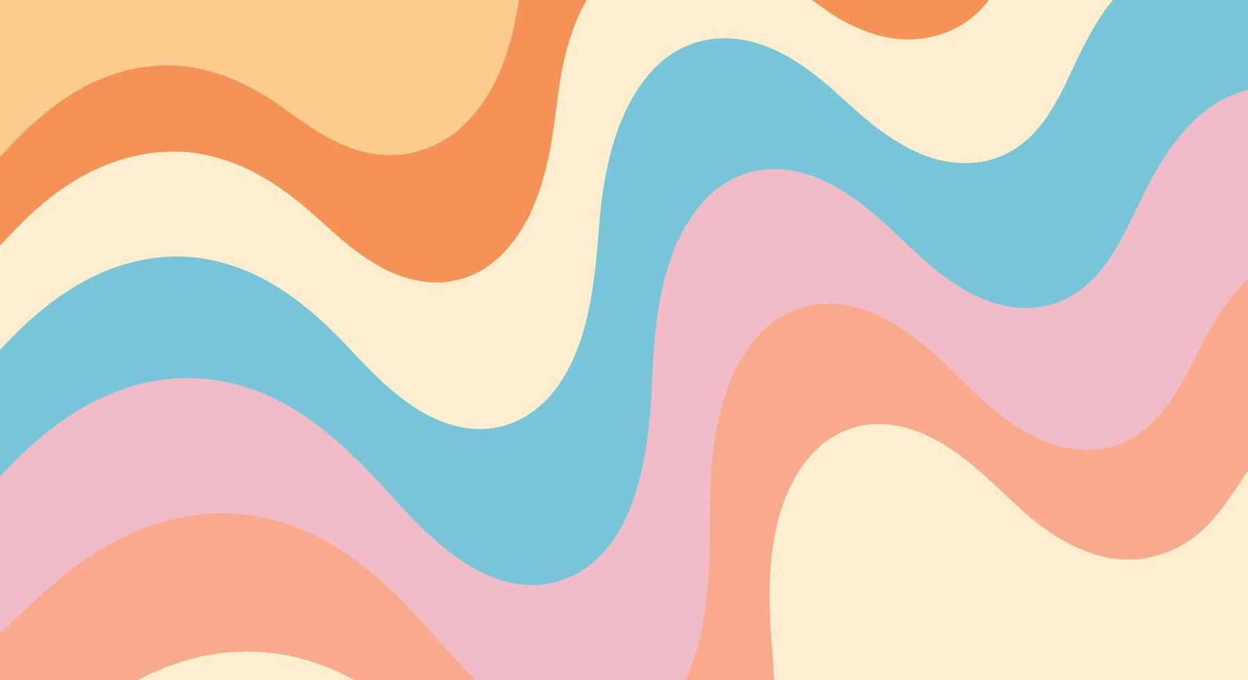 1797x980 Groovy retro wave background with vibrant pastel colors for a fun 70s aesthetic design