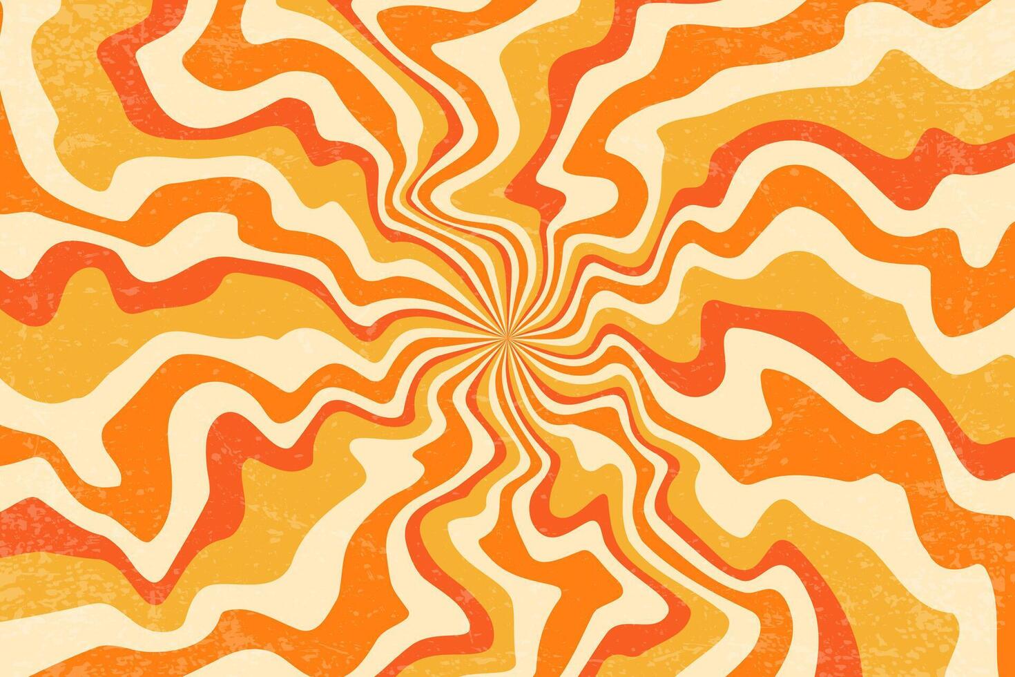 1470x980 Retro sun background with pattern of groovy rays. Sunburst abstract poster with wavy psychedelic design. Vintage summer textured radial beams. Circular hypnotic vortex