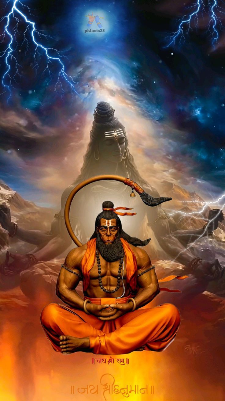736x1308 Hanuman 3D photo. Hanuman shiva wallpaper, Hanuman ji HD wallpaper, Hindu art