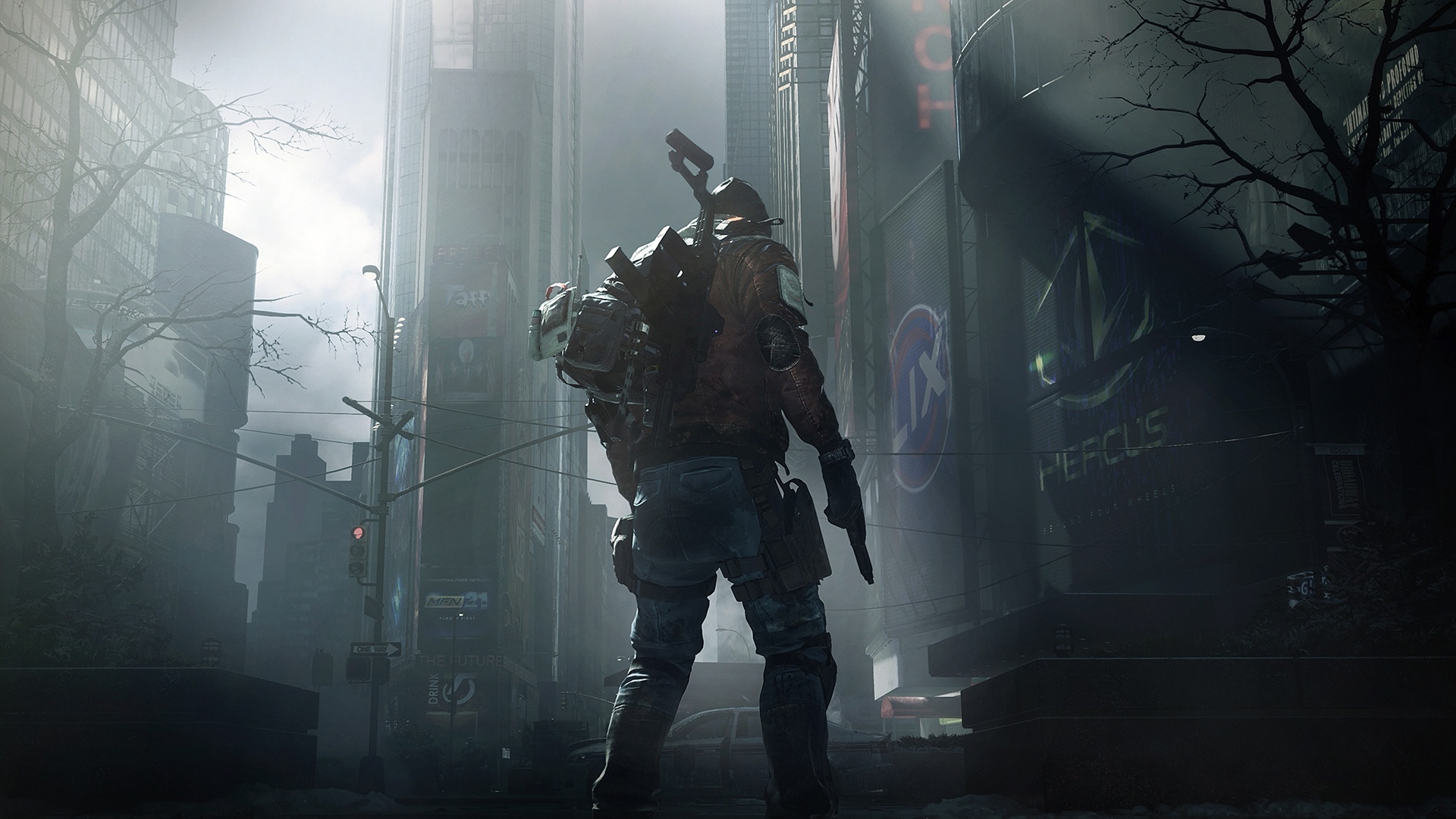 1920x1080 Wallpaper the city, people, soldiers, virus, New York, center, new, Tom Clancy's The Division for mobile and desktop, section игры, resolution 1920x1080